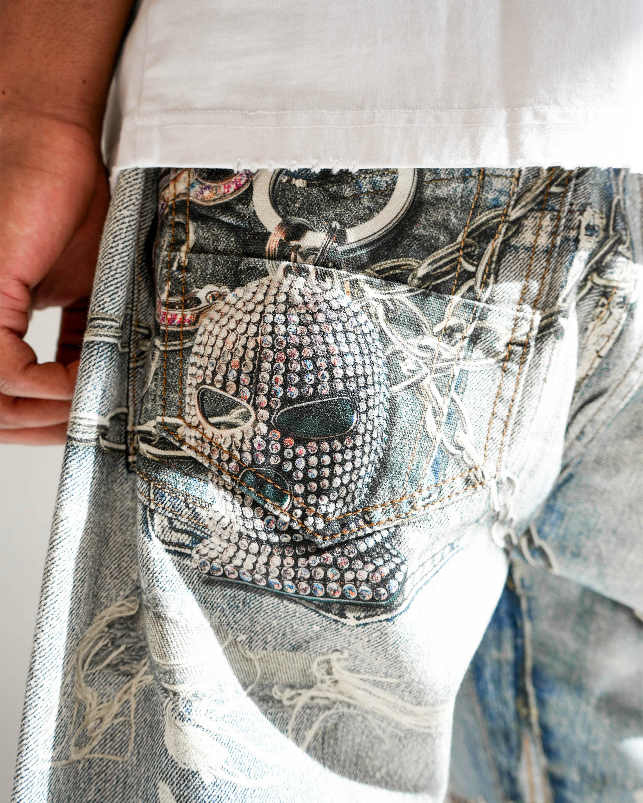 Preme Reign in Chains Light Indigo Denim Jean