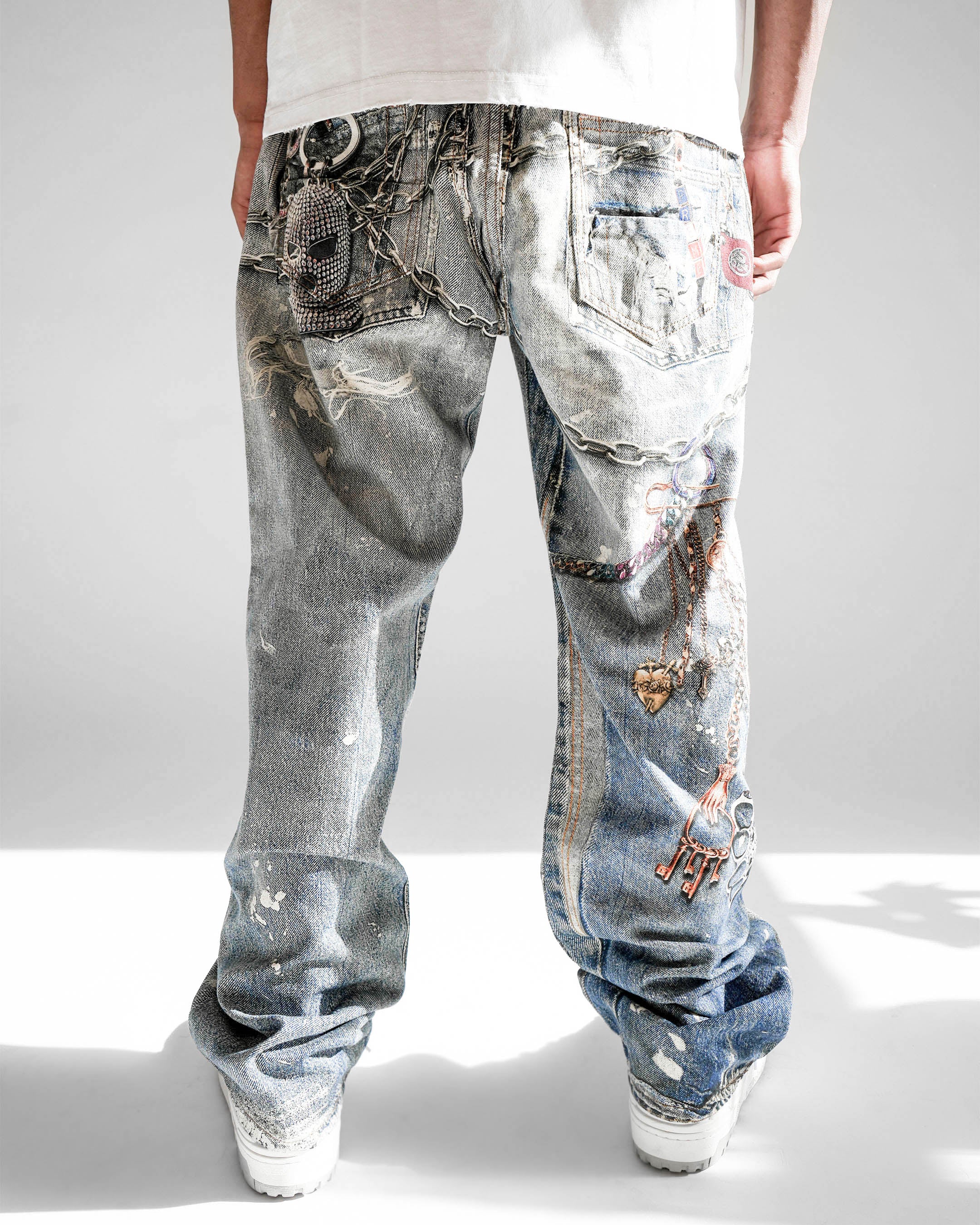 Preme Reign in Chains Light Indigo Denim Jean