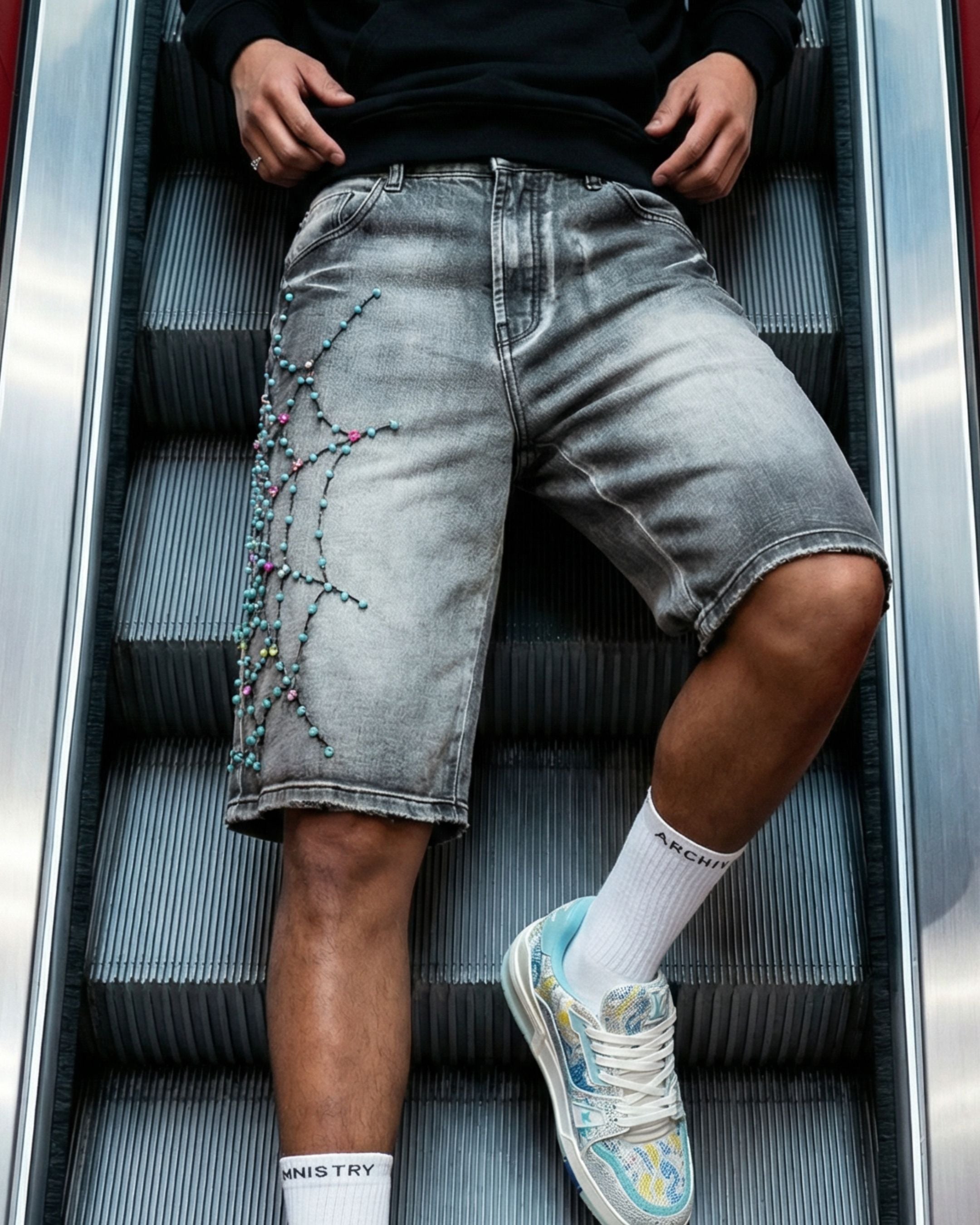 Ash Webstone Grey Denim Short