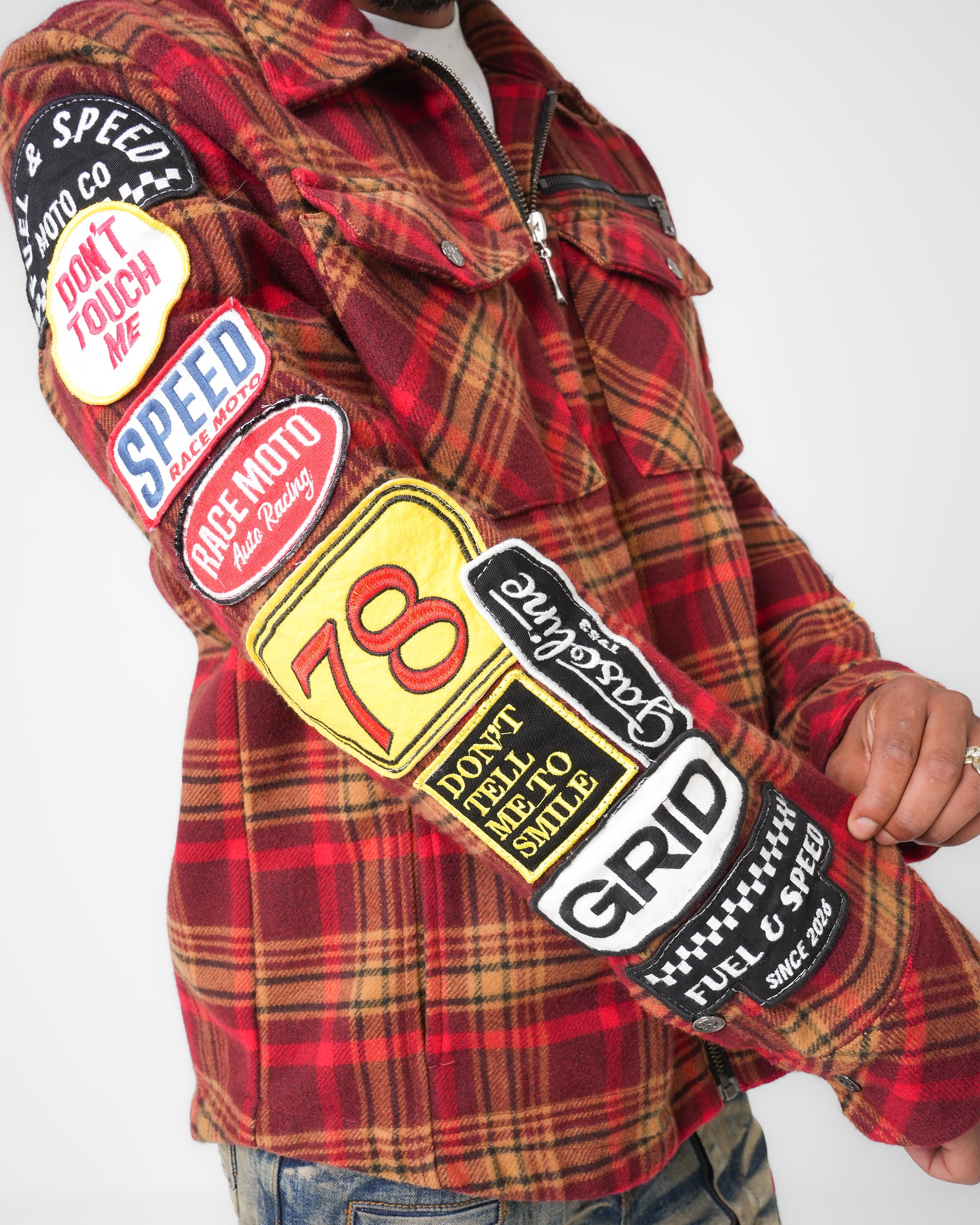 Pitlane Heritage Red Flannel Jacket