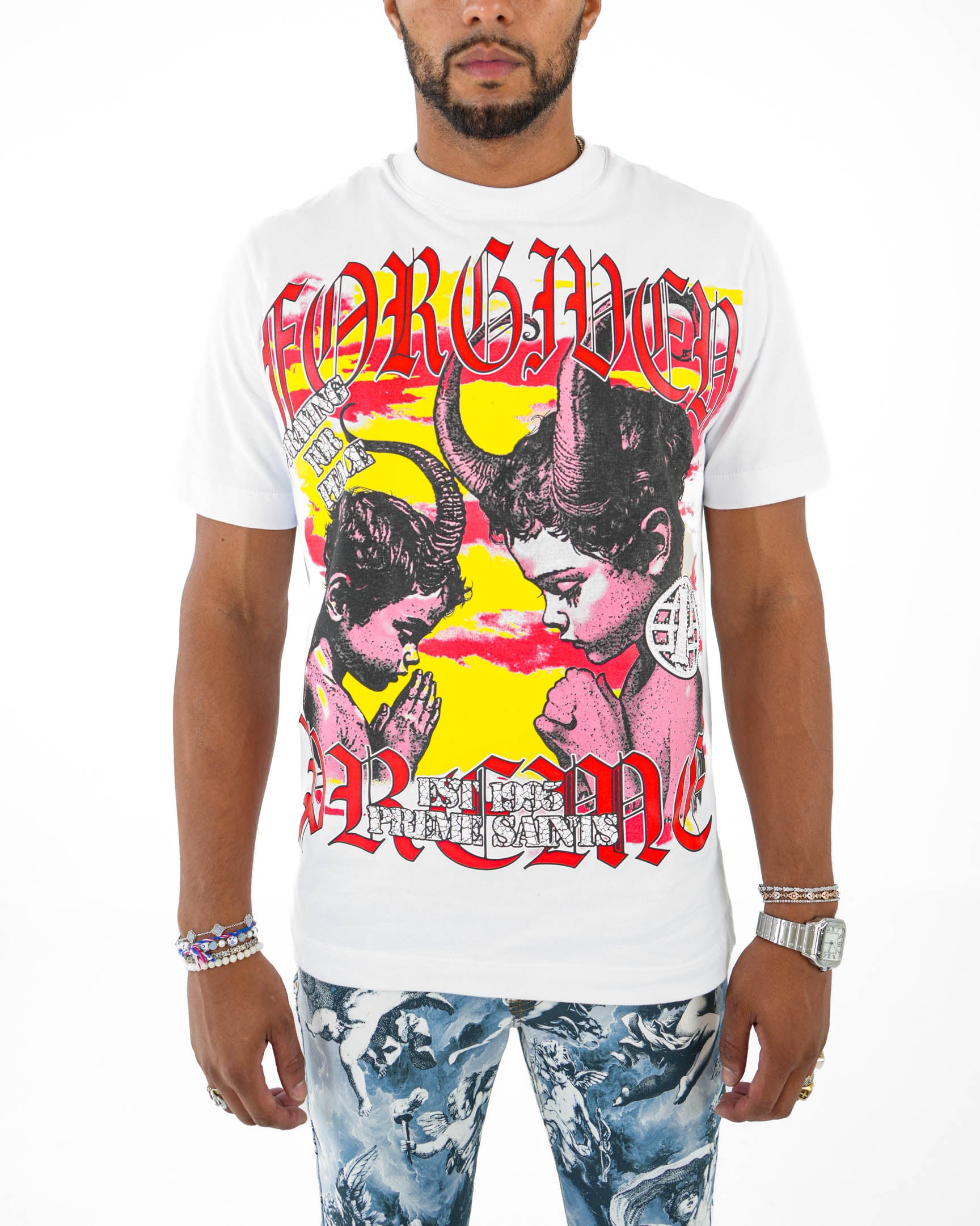 Saints & Sinners White Tee