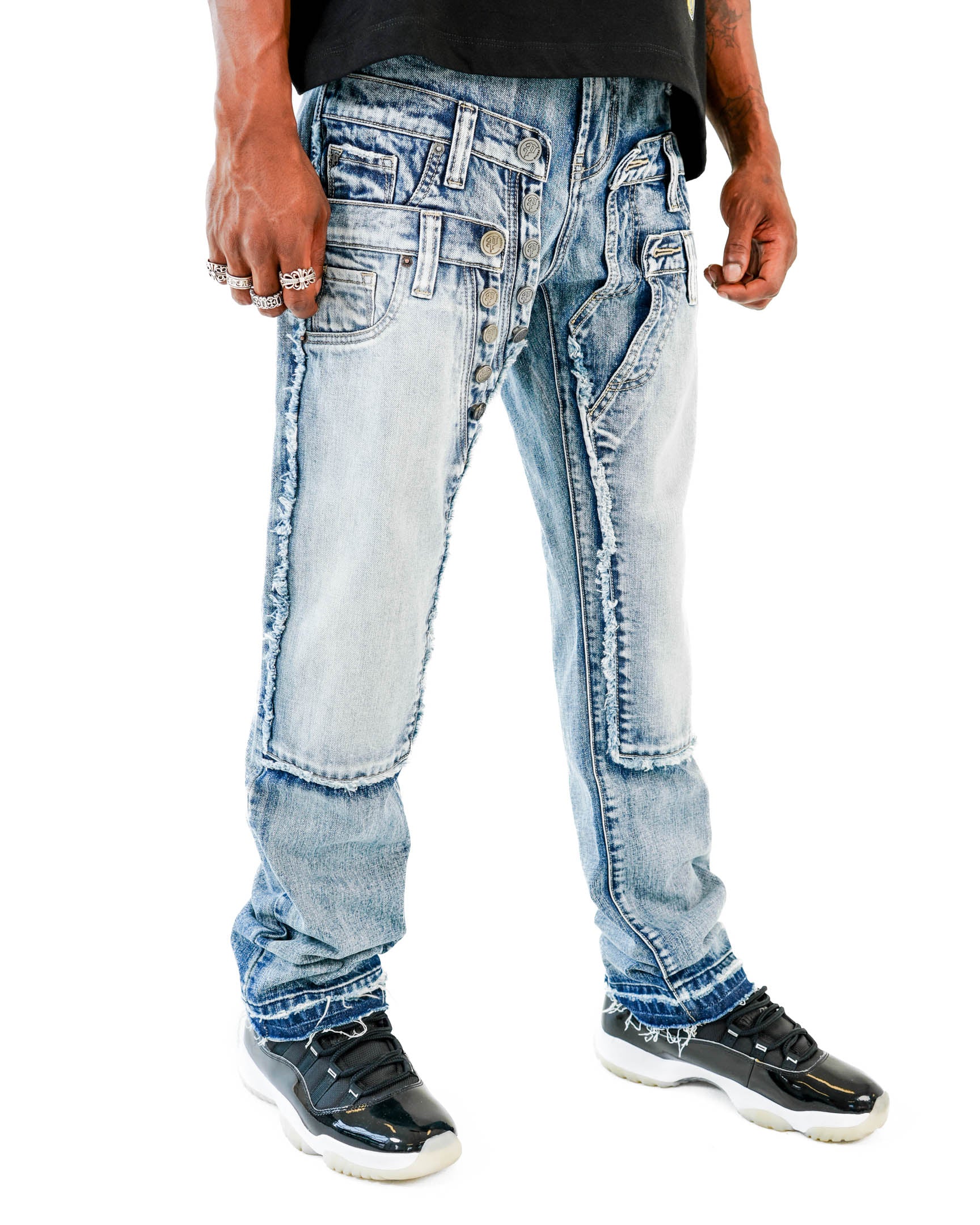 TripleCross Waistband Blue Denim Jean