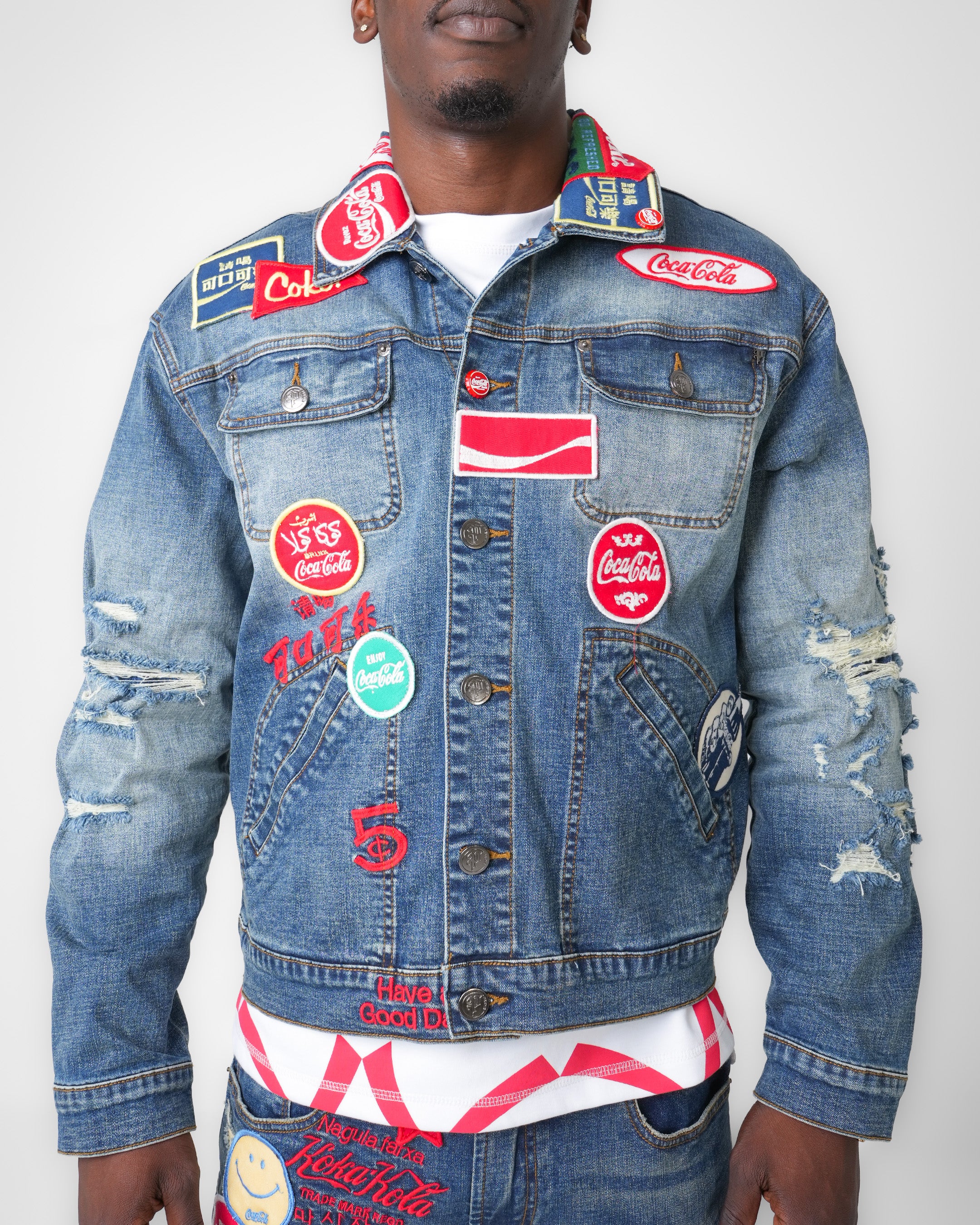 Coca-Cola Neon City Blue Denim Jacket