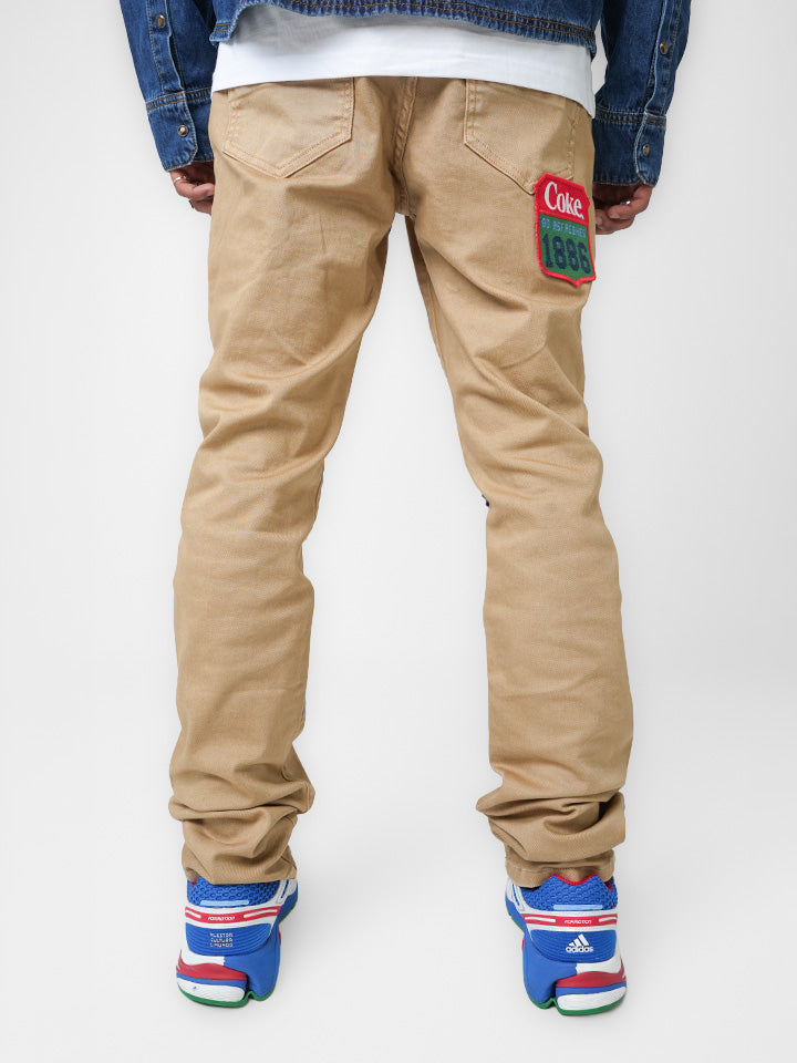 Coca-Cola Postcard Tan Denim
