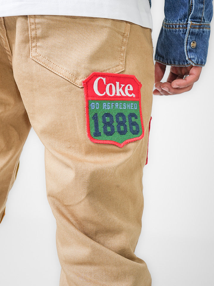 Coca-Cola Postcard Tan Denim
