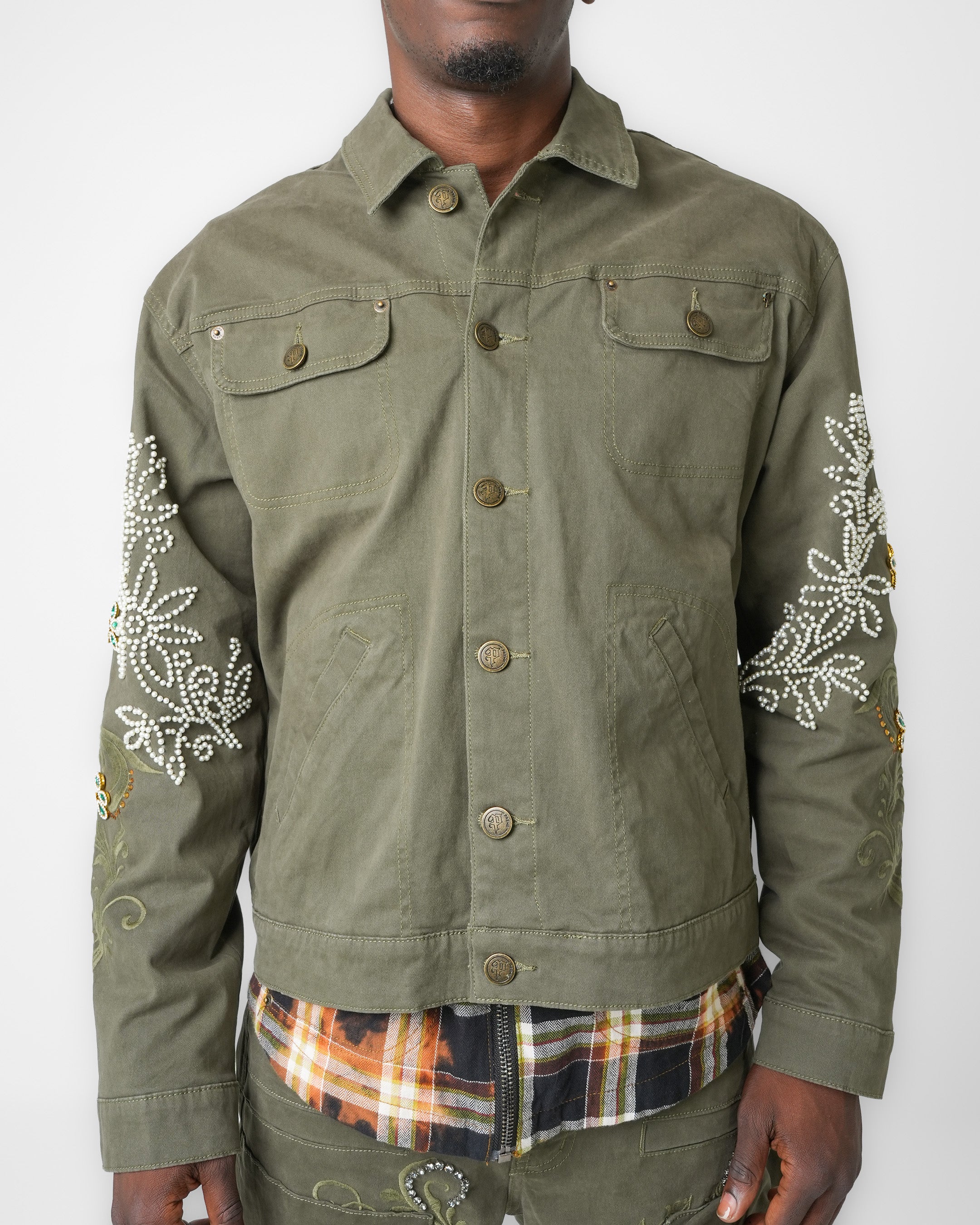 Emerald Pearl Bloom Jacket