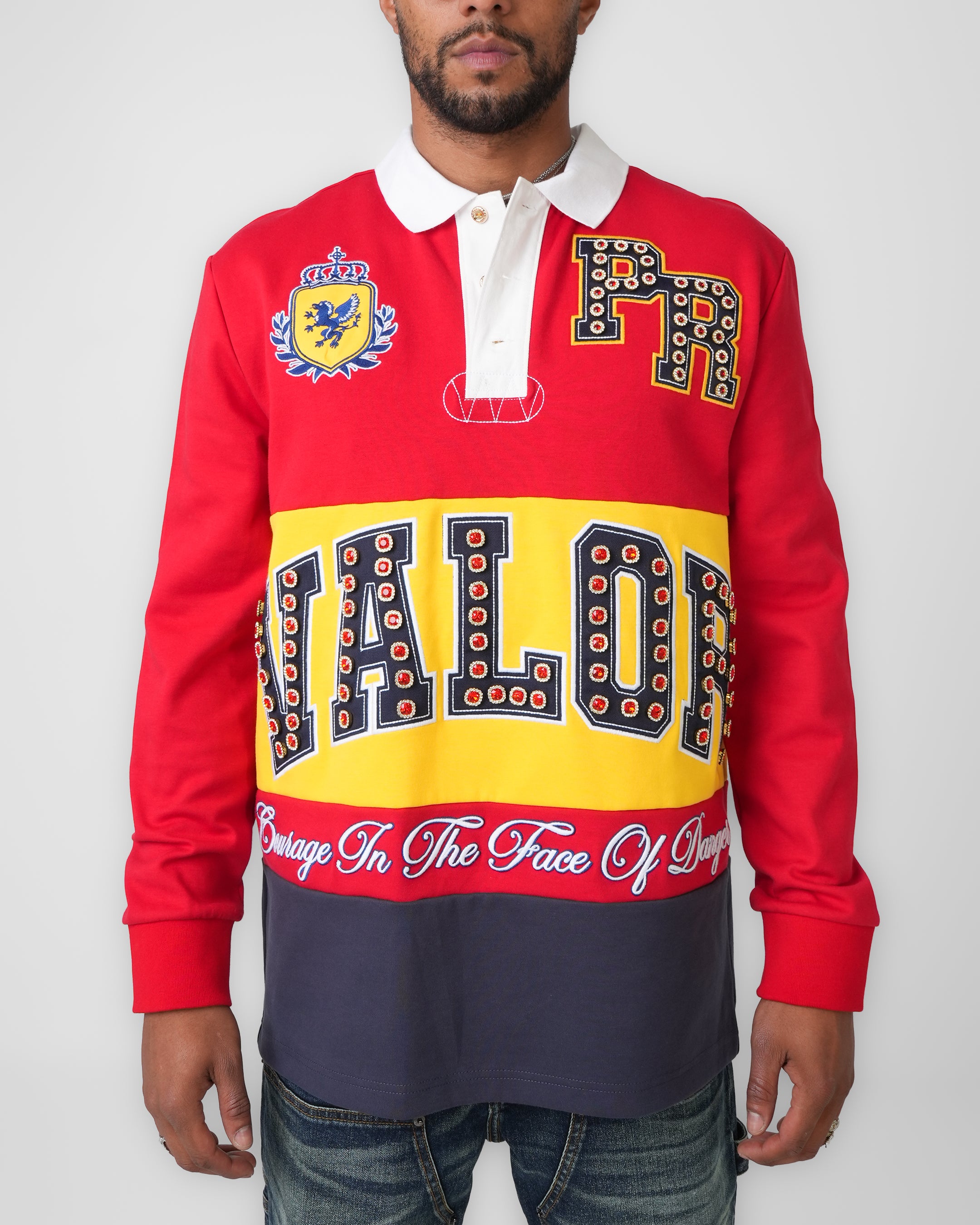 Devotion Club Red Long Sleeve Polo