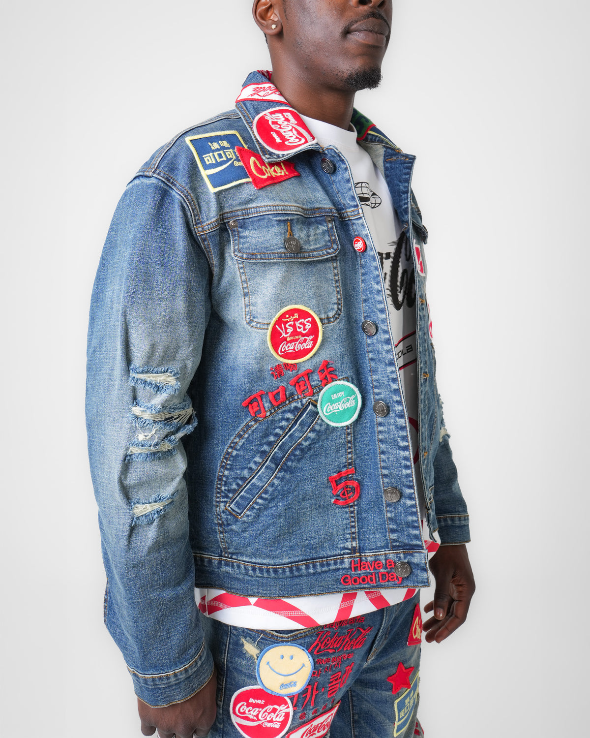 Coca-Cola Neon City Blue Denim Jacket