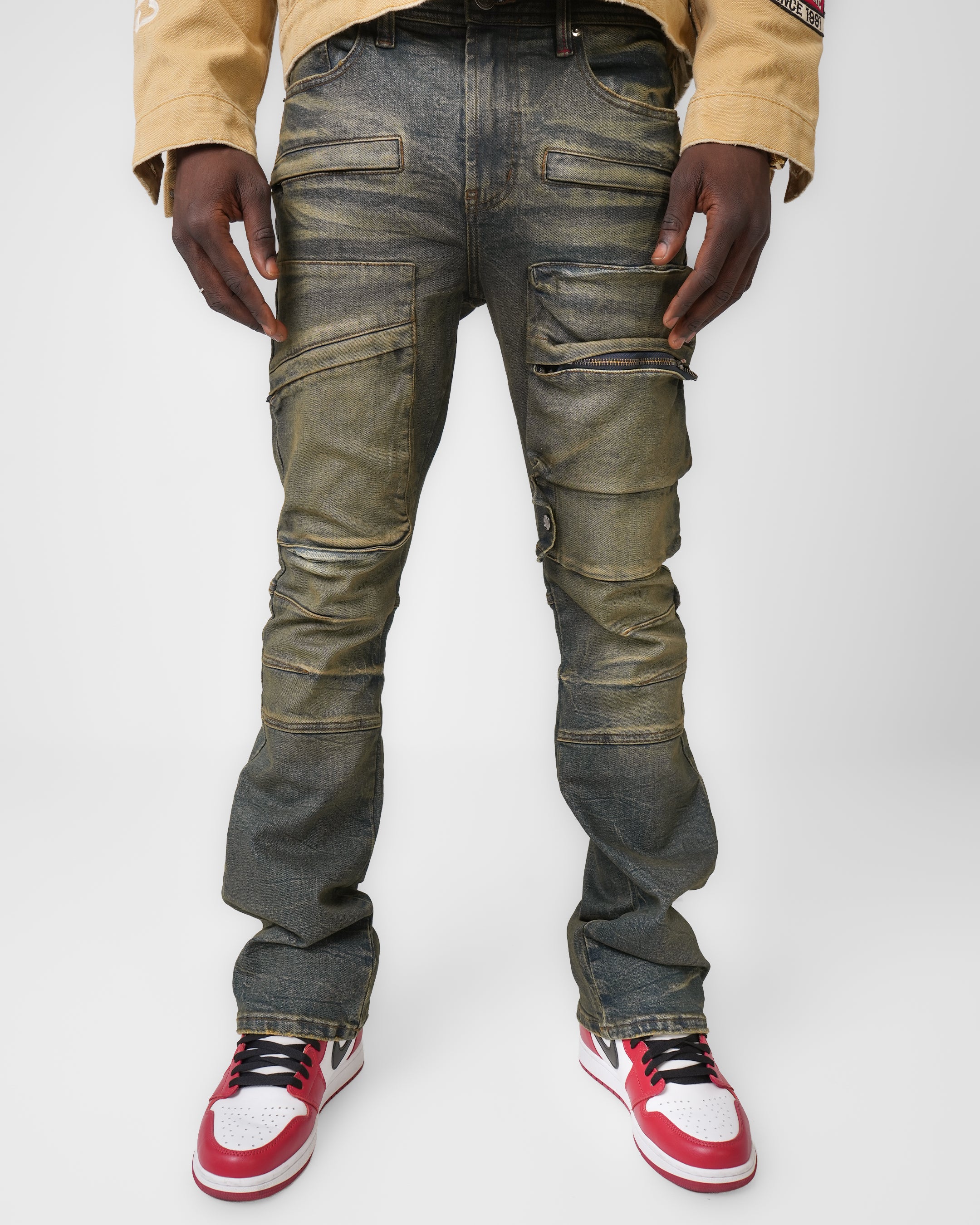 Hardpoint Grey Cargo Denim