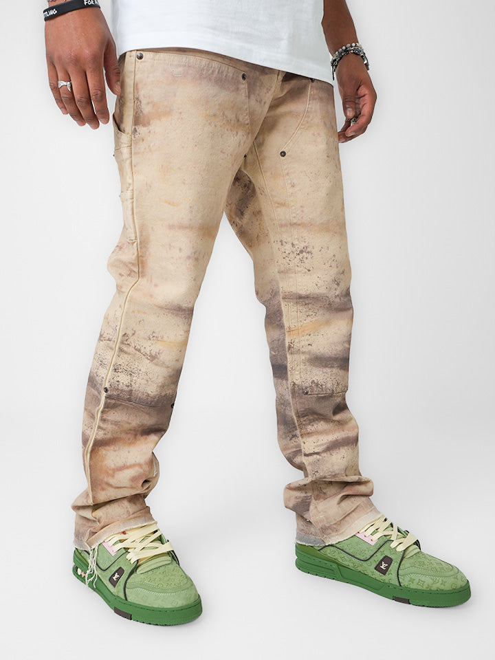 Sandstone Patina Tan Denim
