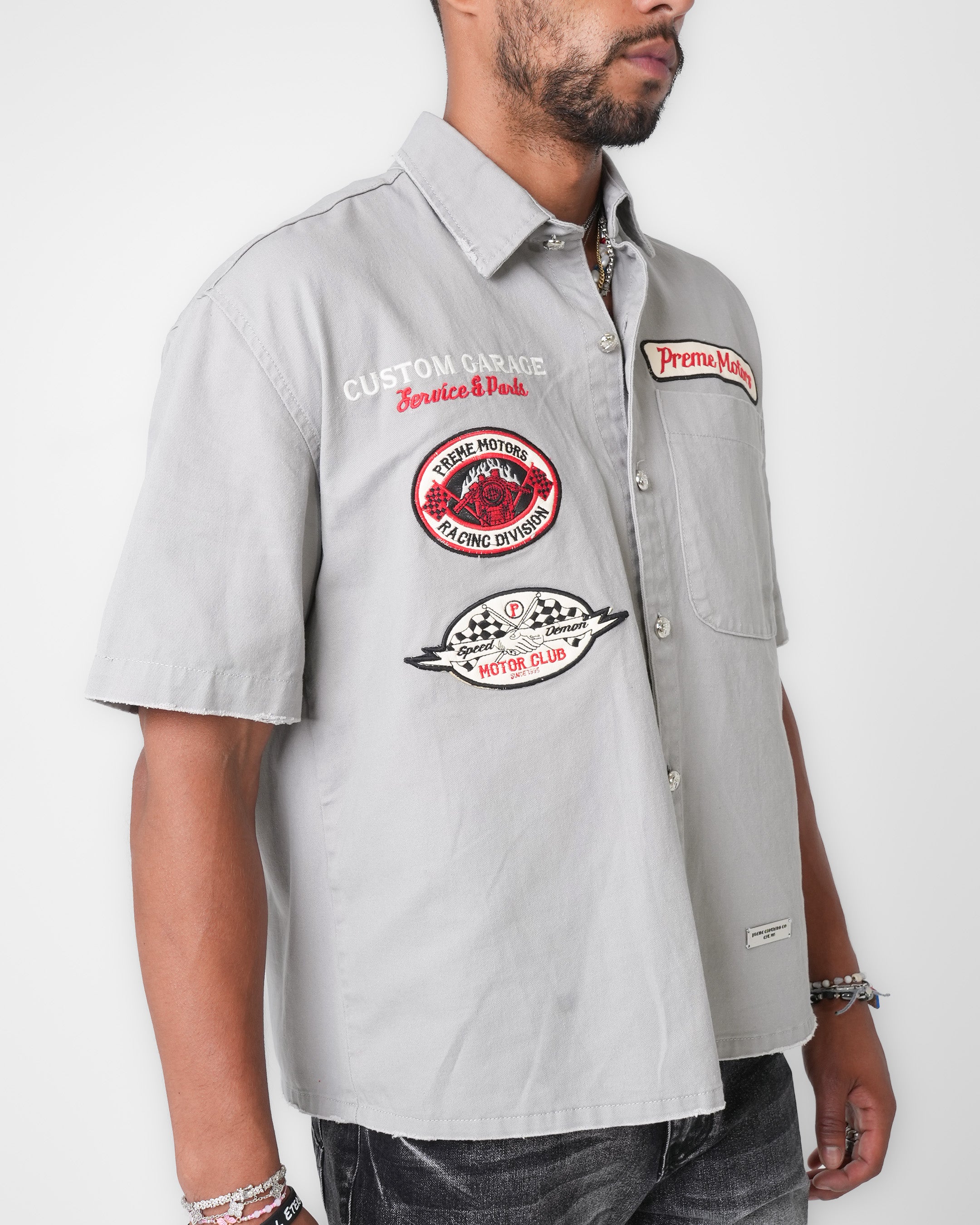 Outlaw Motor Garage Gray Mechanical Shirt