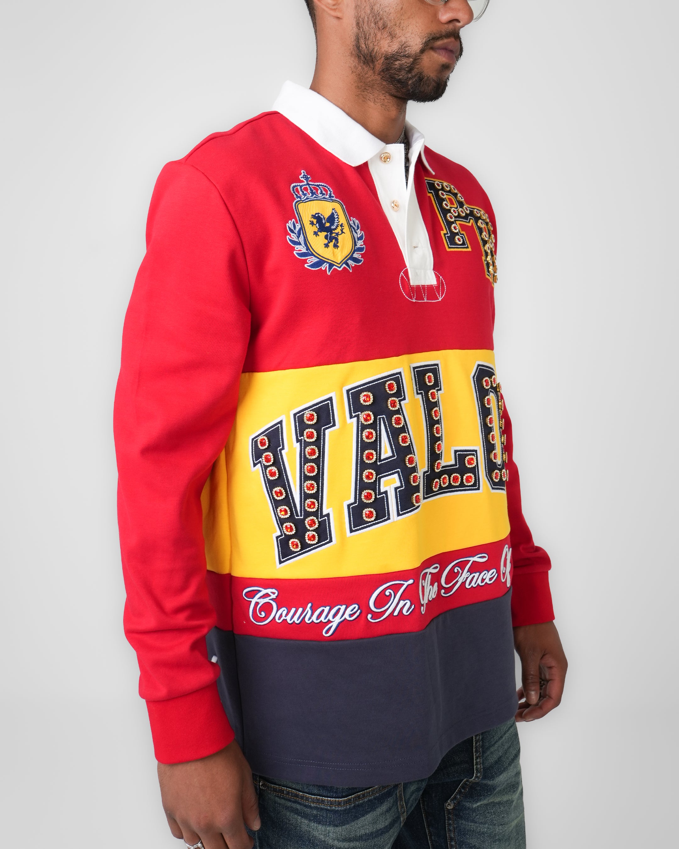 Devotion Club Red Long Sleeve Polo