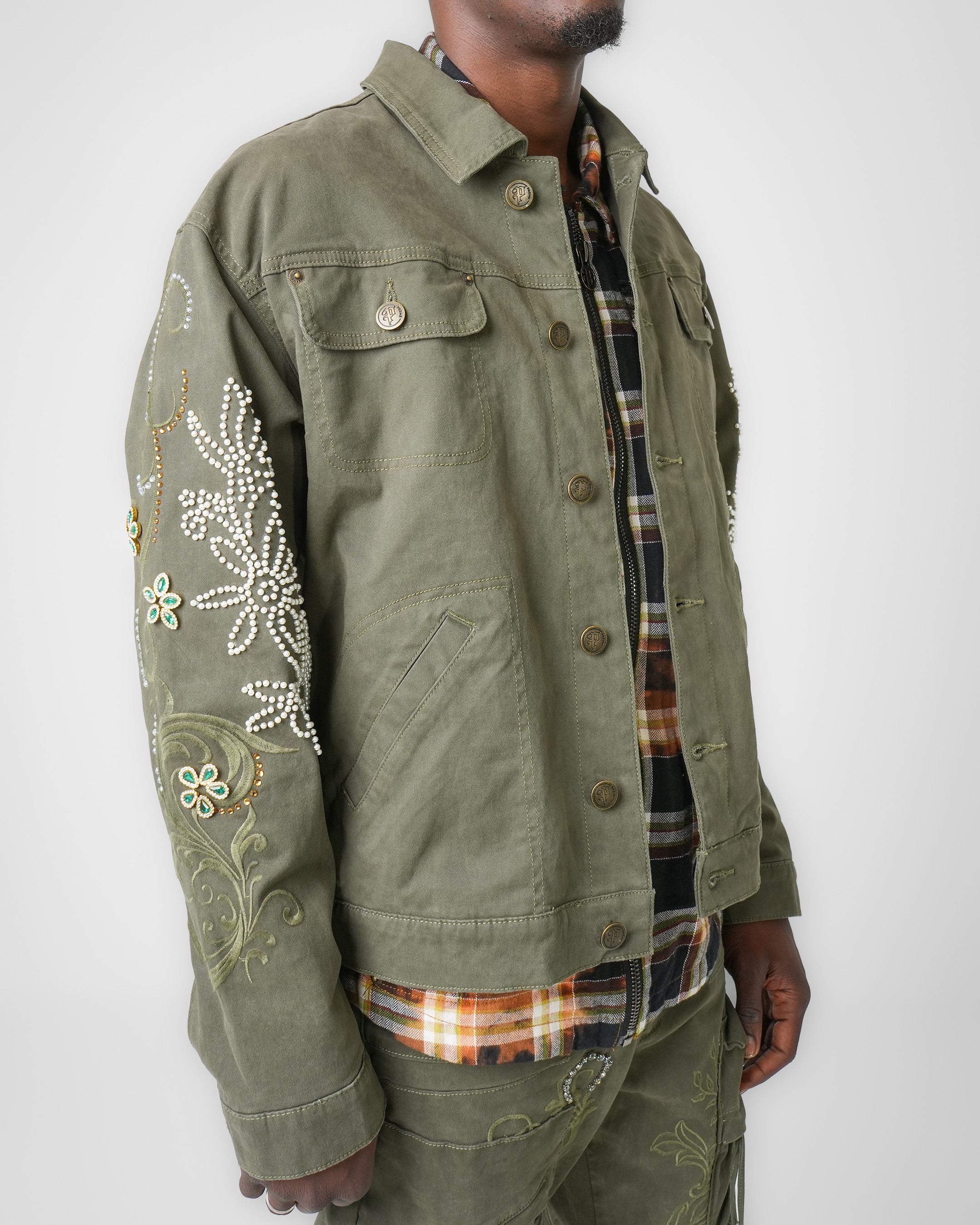 Emerald Pearl Bloom Jacket