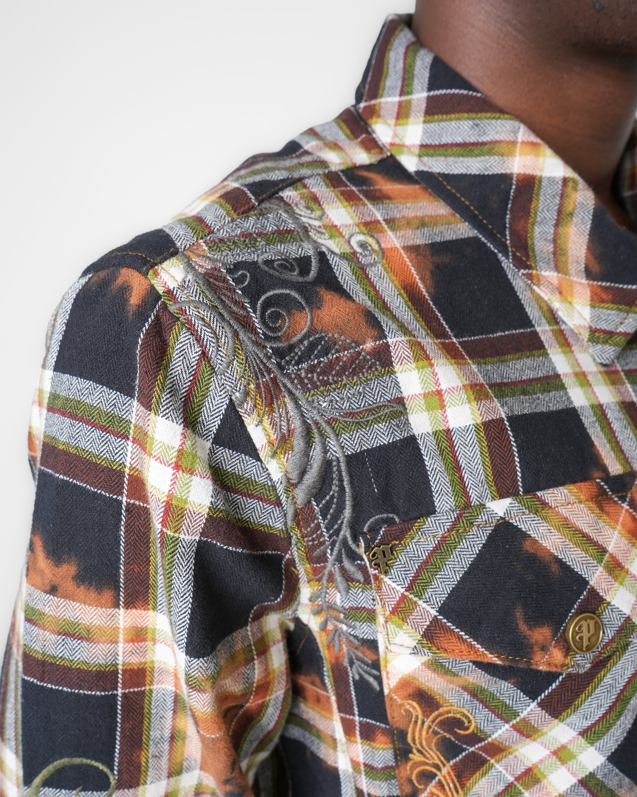 Burnt Scroll Zip Shirt