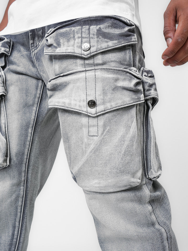 Artic Silver Vault Cargo Denim