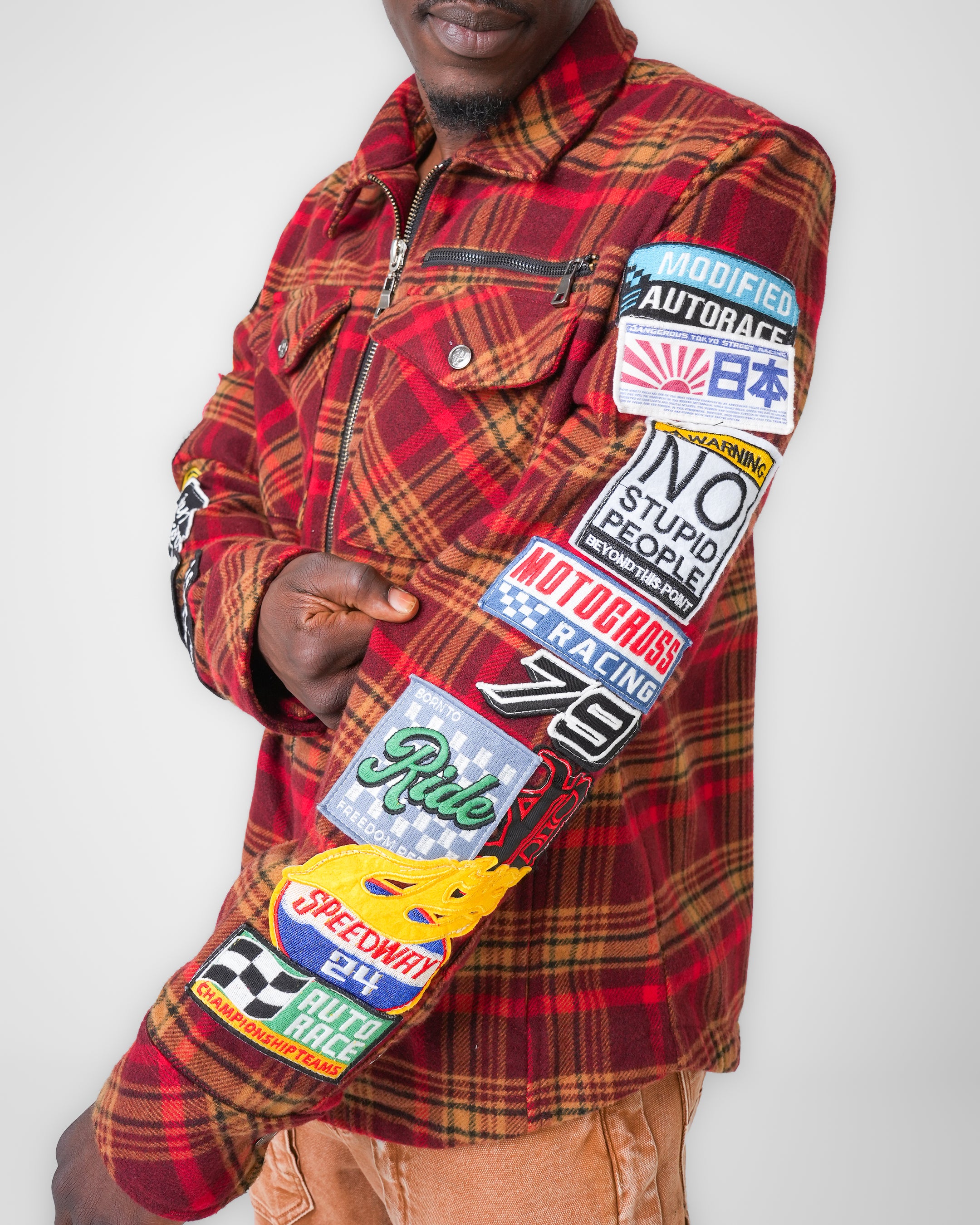 Pitlane Heritage Red Flannel Jacket