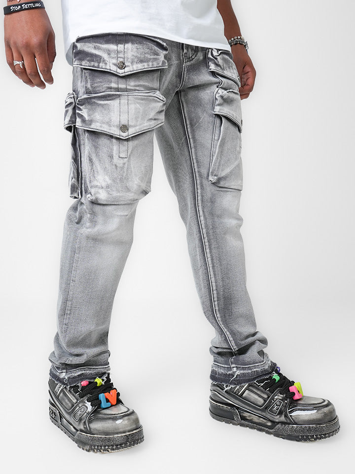Artic Silver Vault Cargo Denim