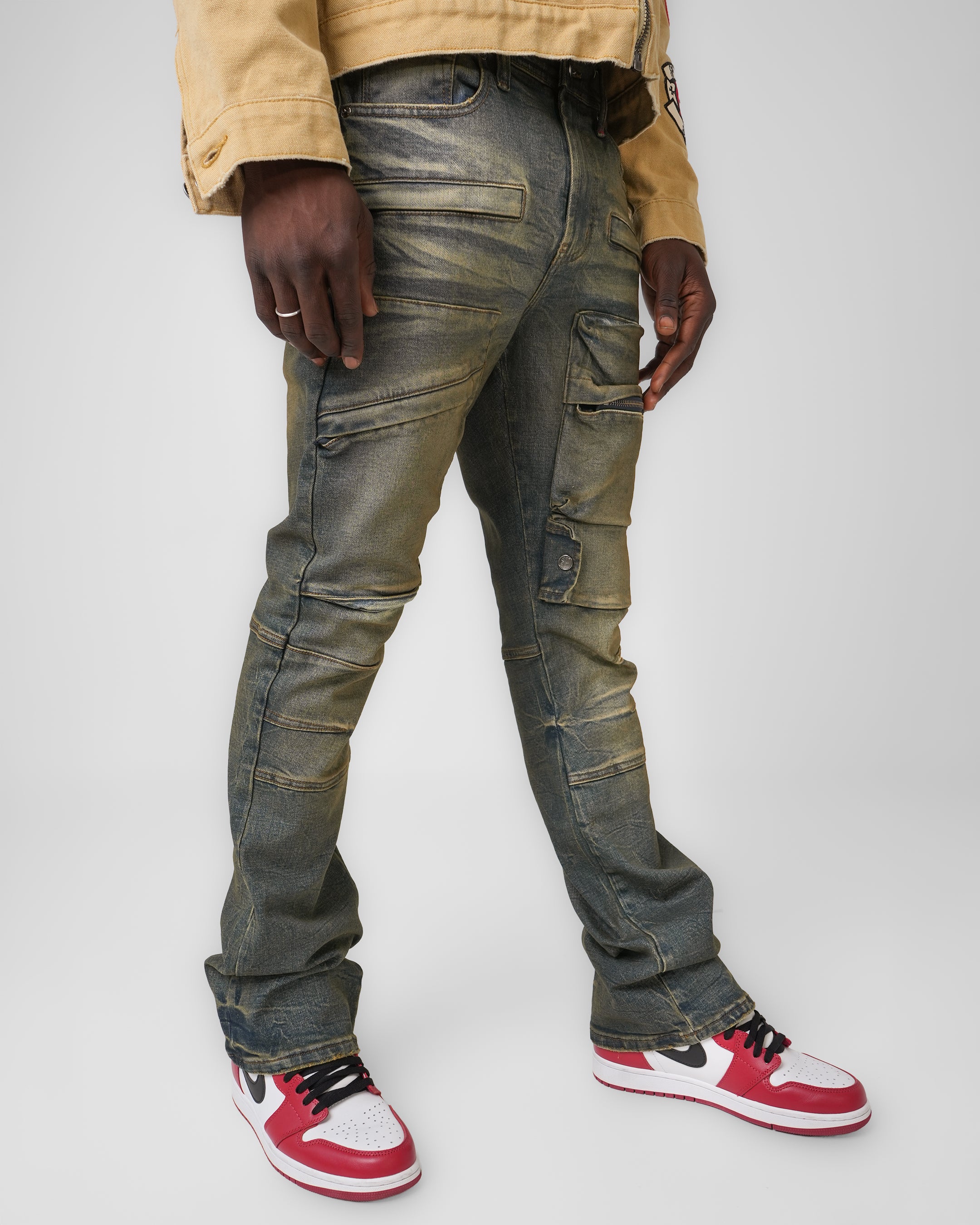Hardpoint Grey Cargo Denim