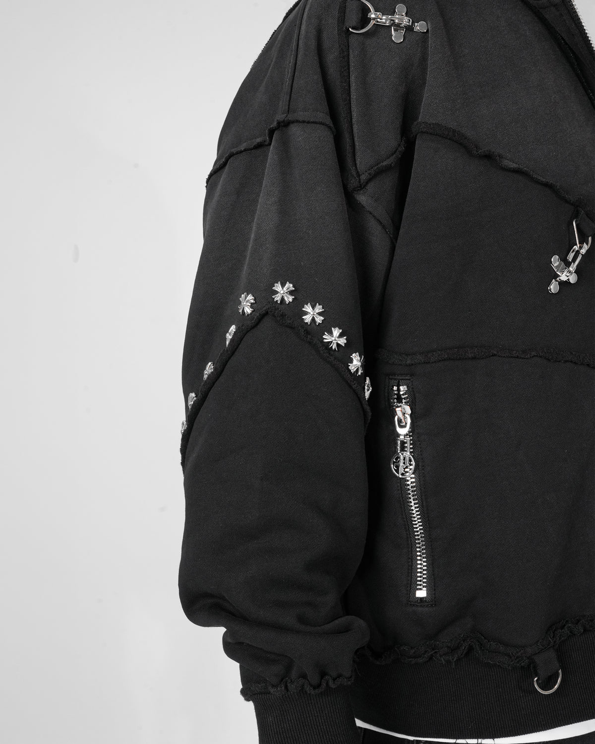 Shadow Crucifix Zip Hoodie