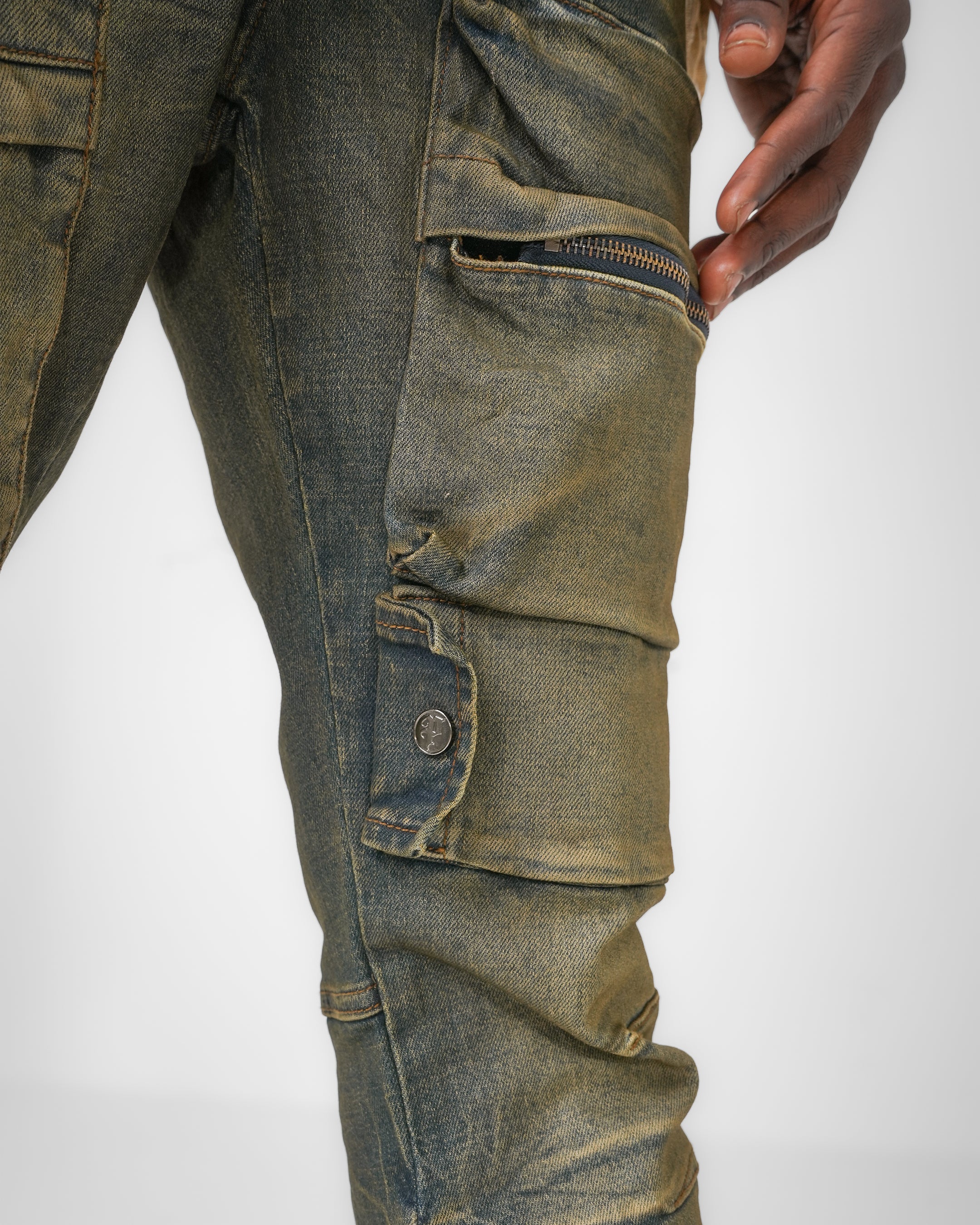 Hardpoint Grey Cargo Denim