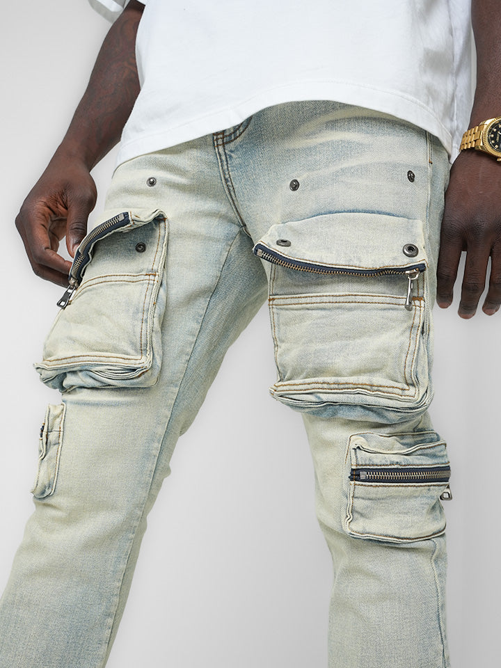 Utility Vault Light Blue Ice Cargo Denim