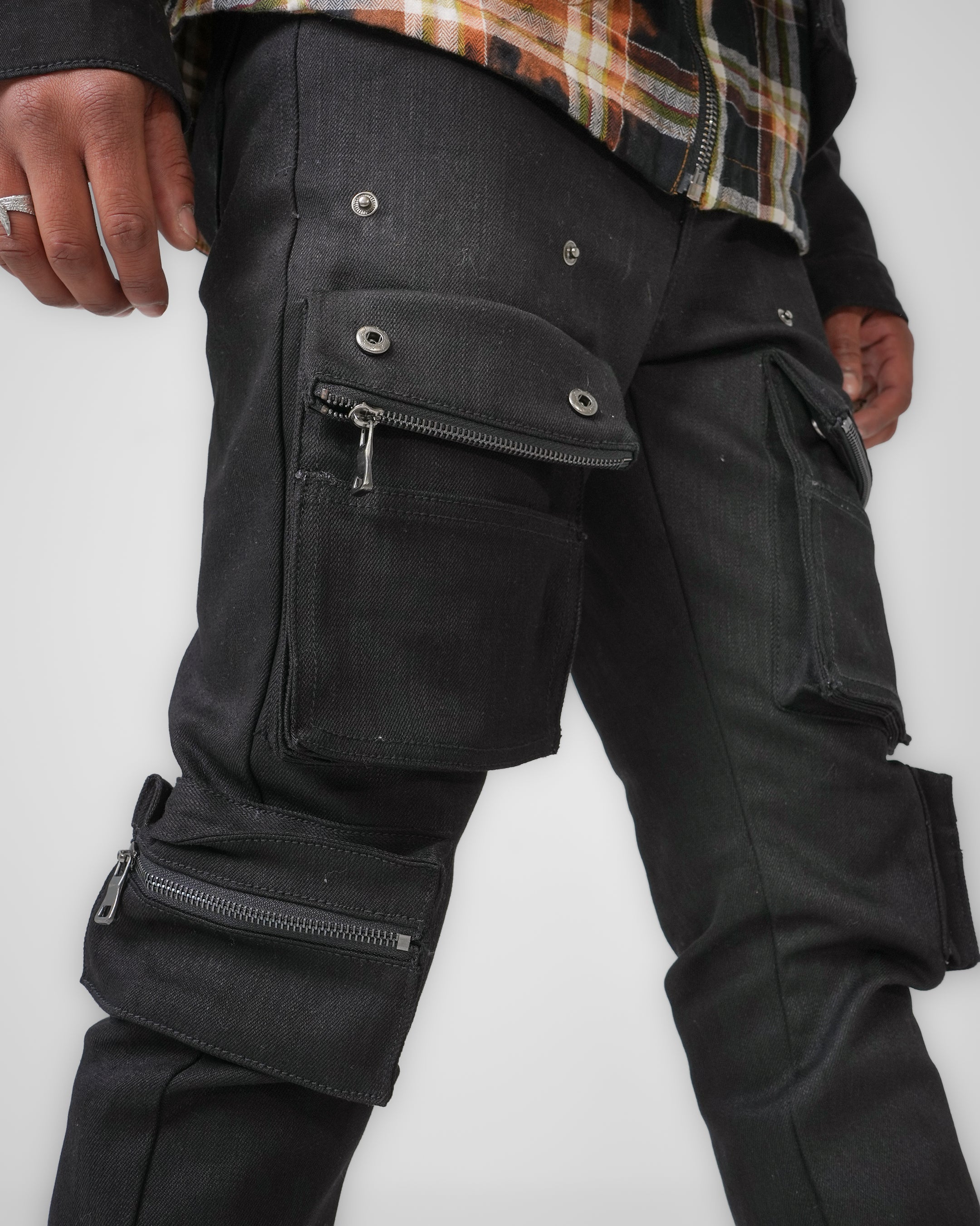 Utility Vault Black Charcoal Cargo Denim