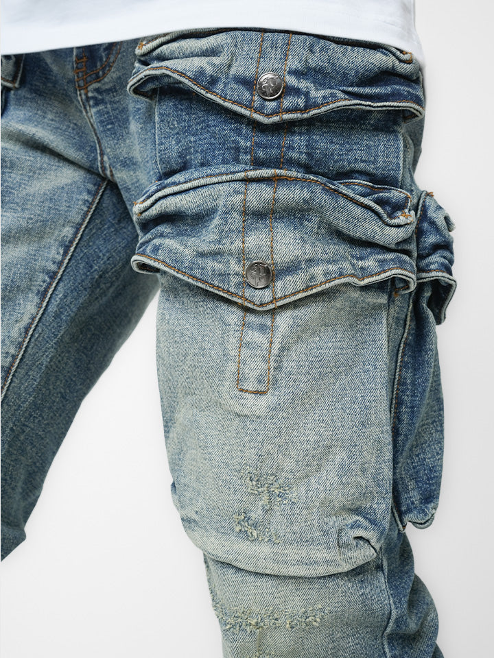 Strata Indigo Cargo Denim