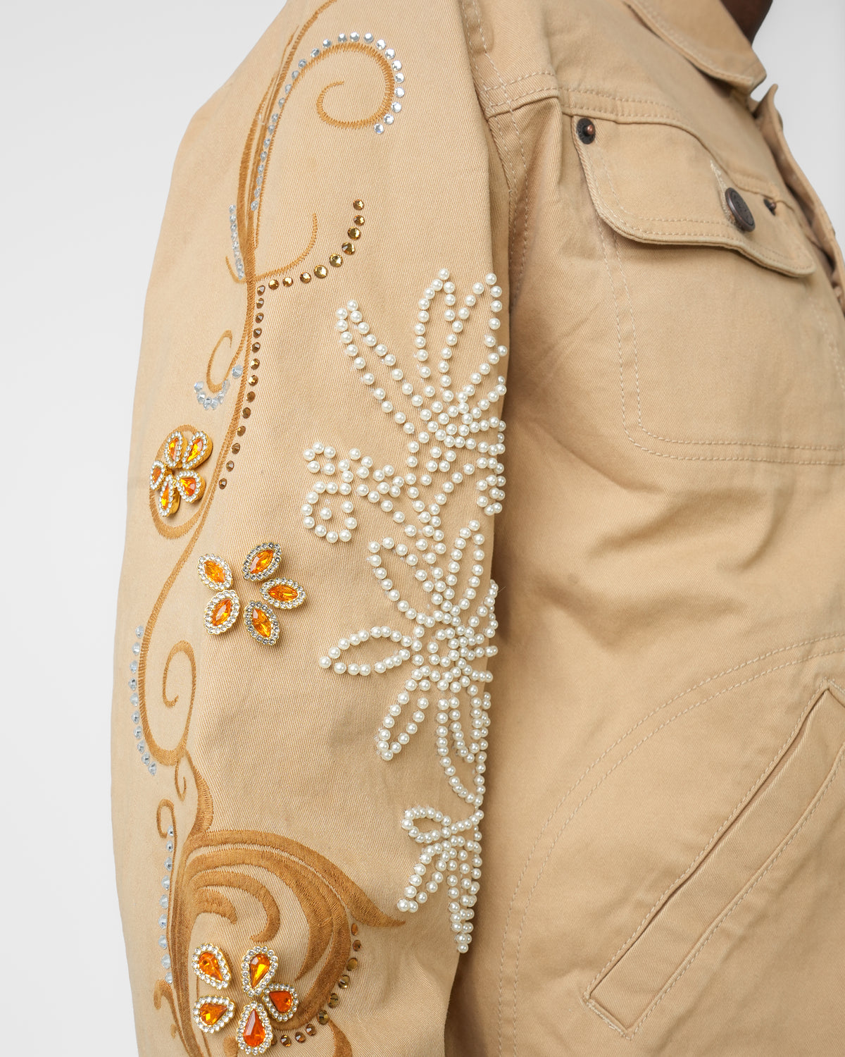 Pearl Bloom Denim Jacket
