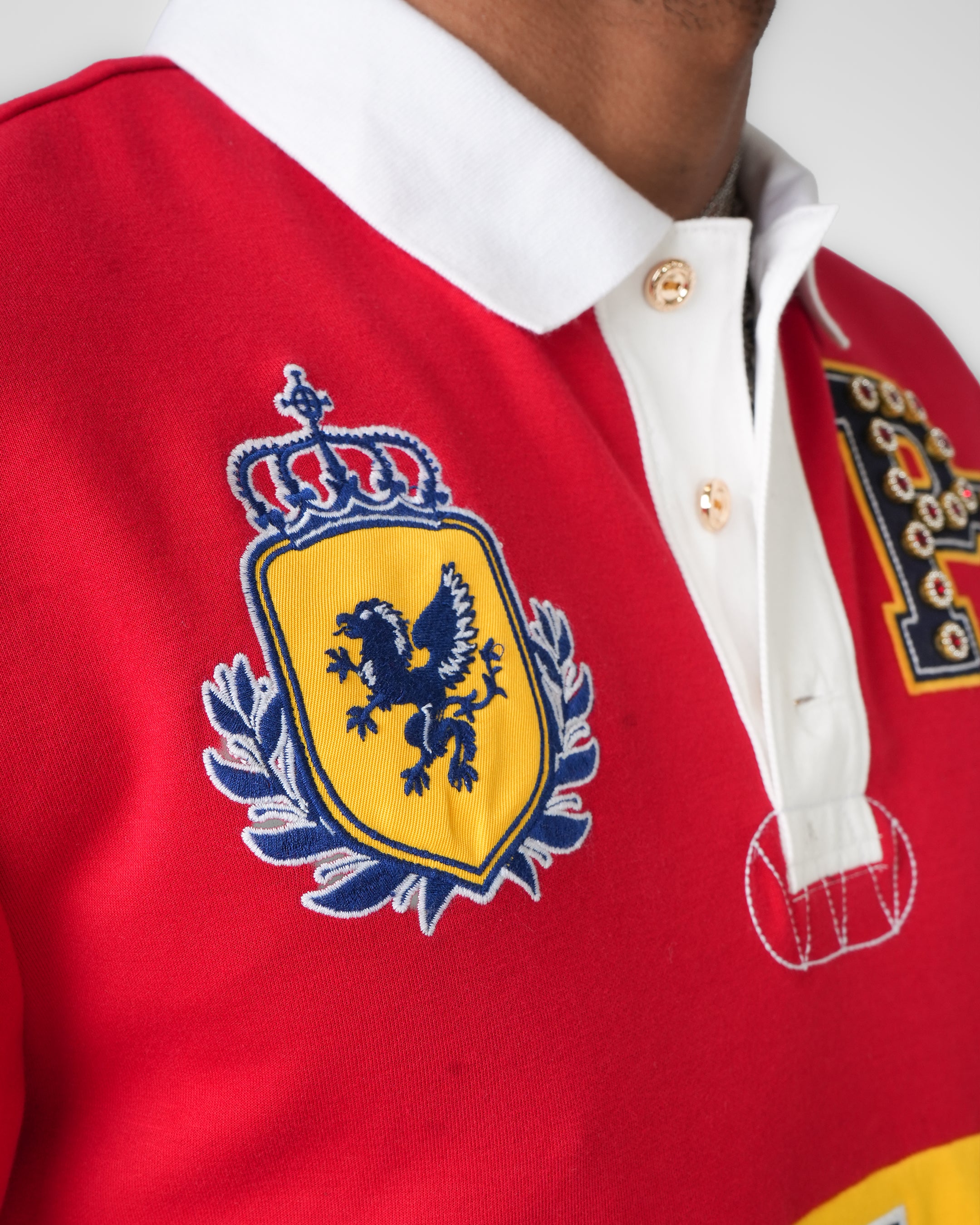 Devotion Club Red Long Sleeve Polo