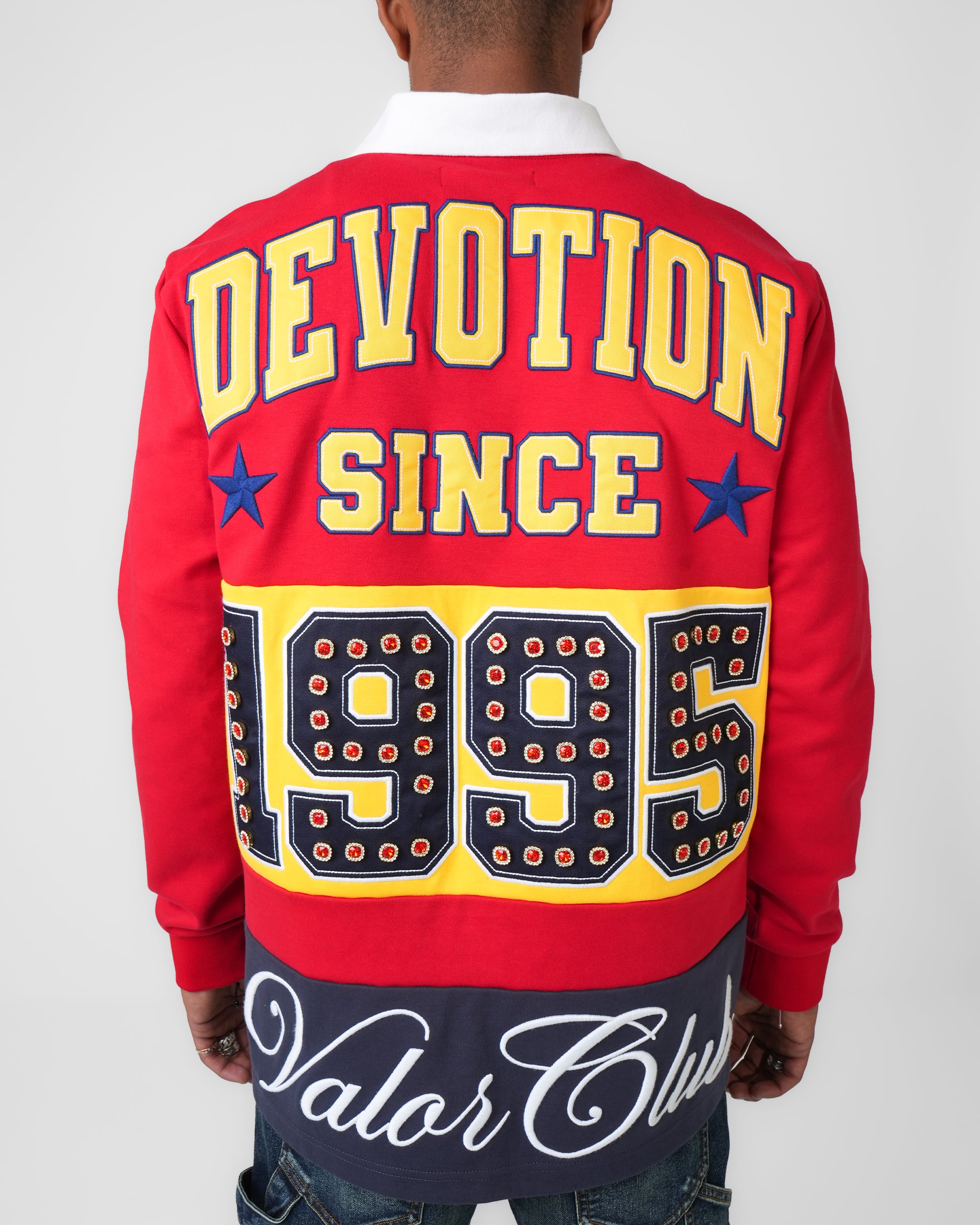 Devotion Club Red Long Sleeve Polo