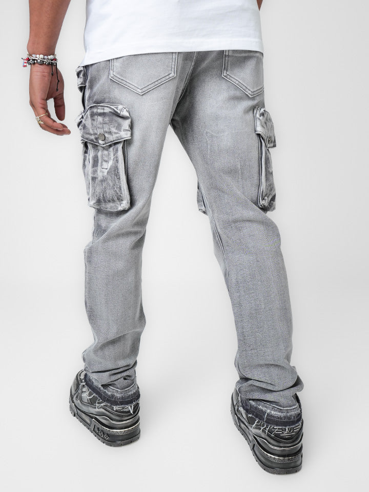 Artic Silver Vault Cargo Denim