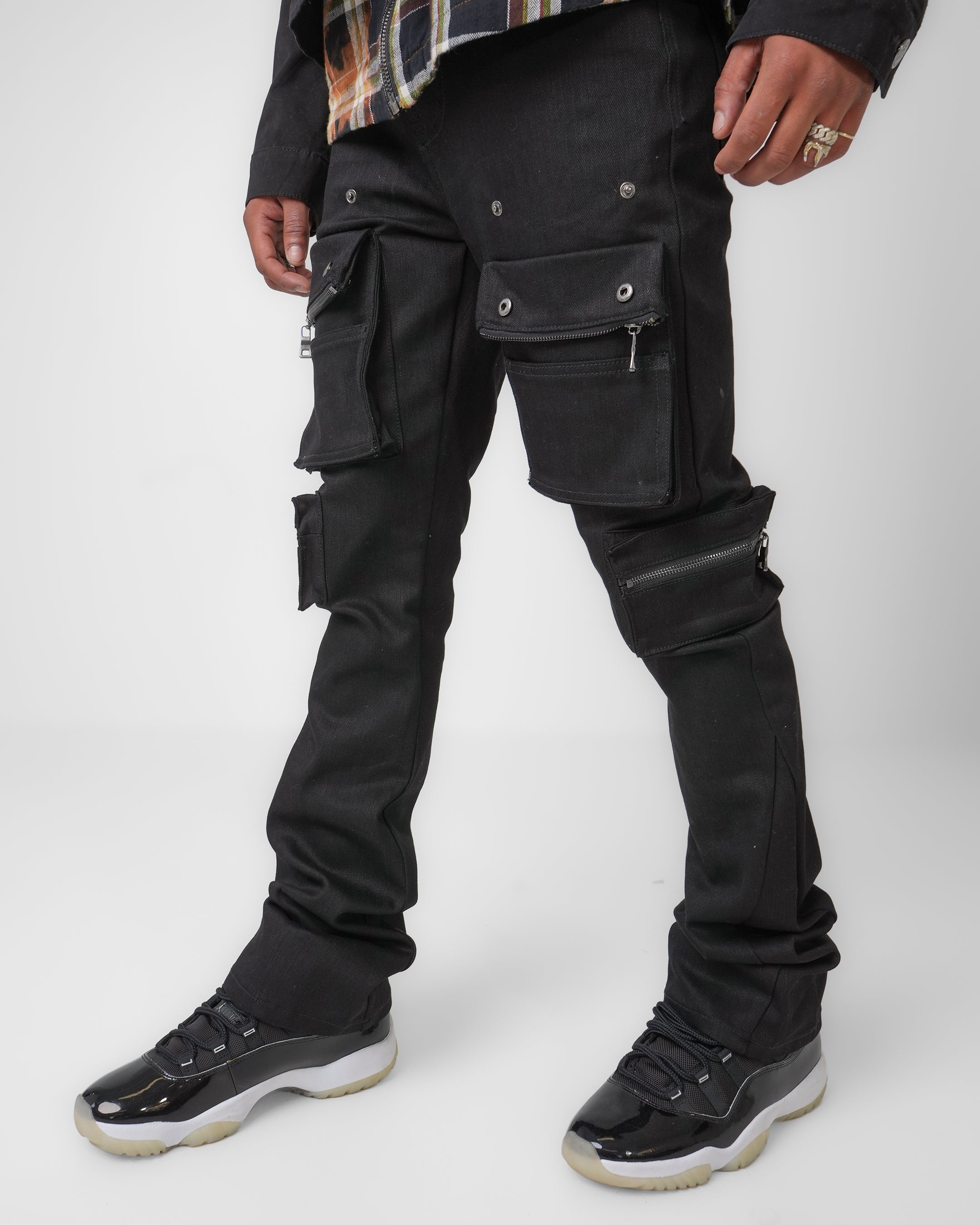Utility Vault Black Charcoal Cargo Denim