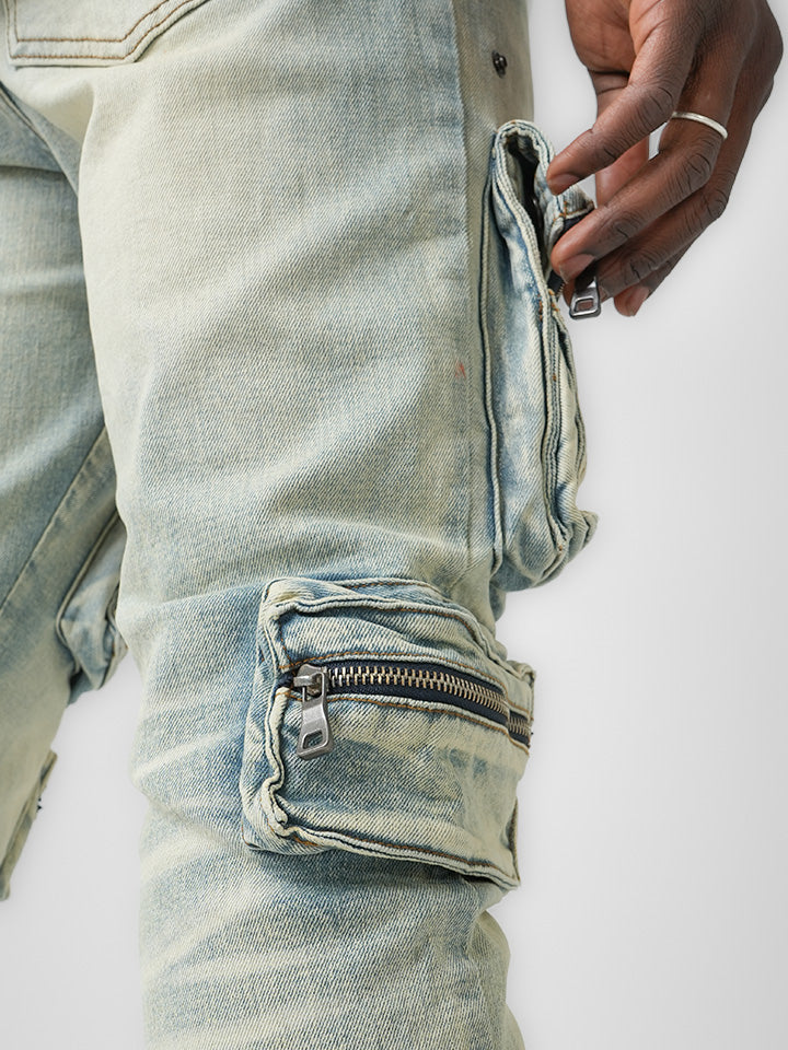 Utility Vault Light Blue Ice Cargo Denim