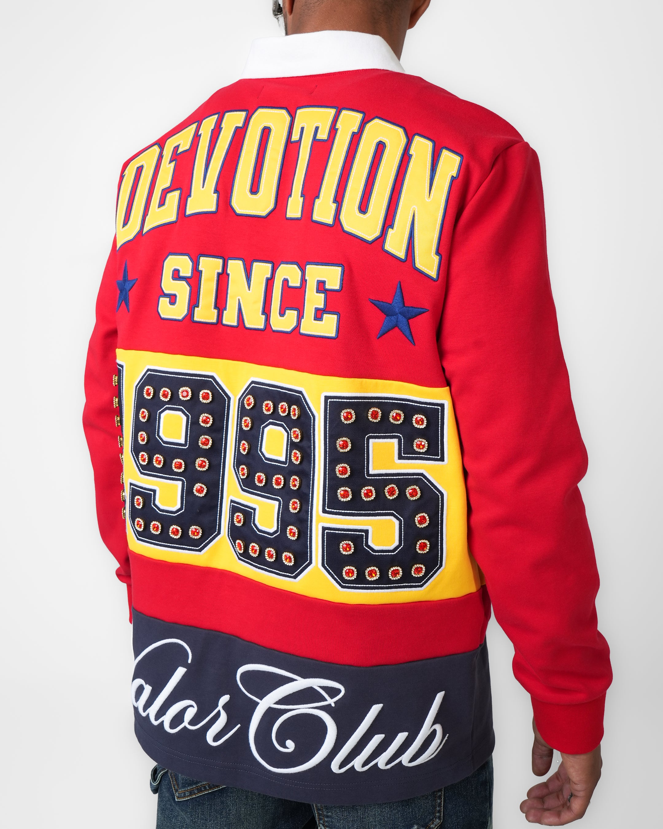 Devotion Club Red Long Sleeve Polo