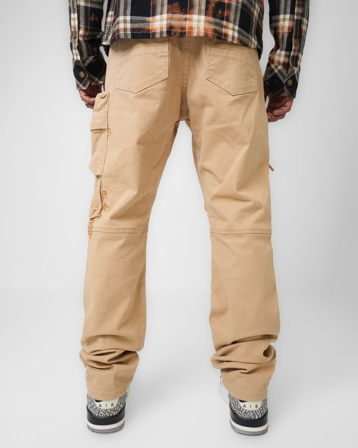 Gilded Garden Tan Cargo Denim