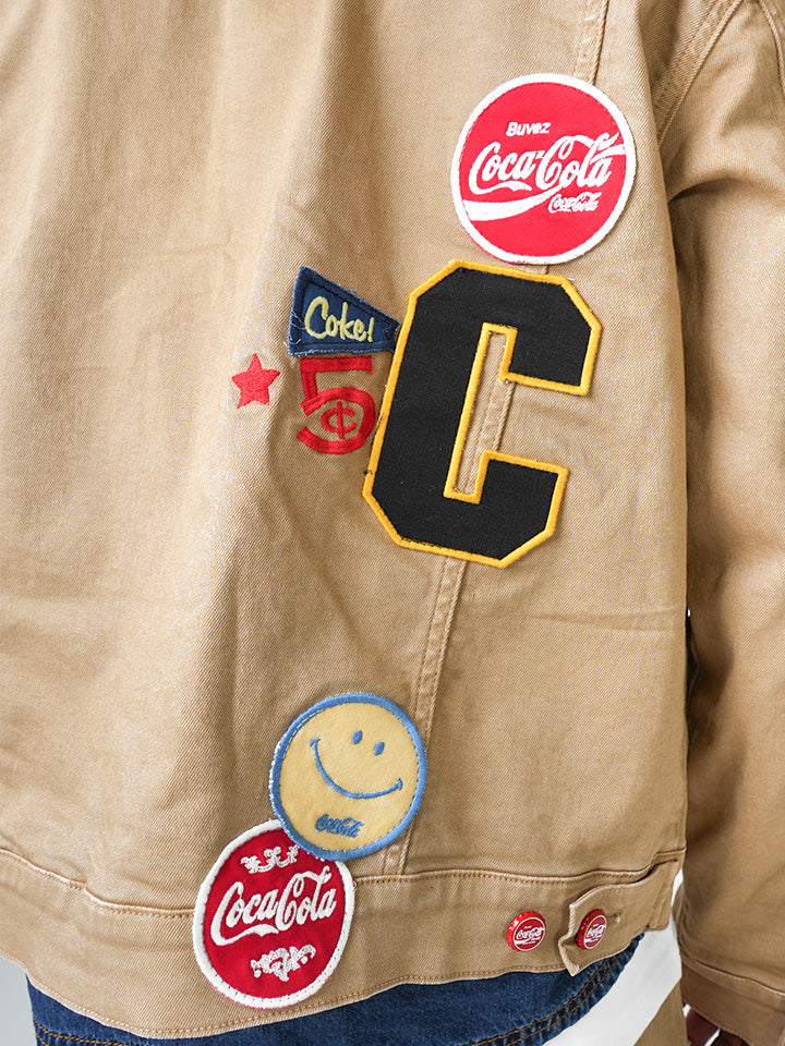 Coca-Cola Neon City Tan Denim Jacket