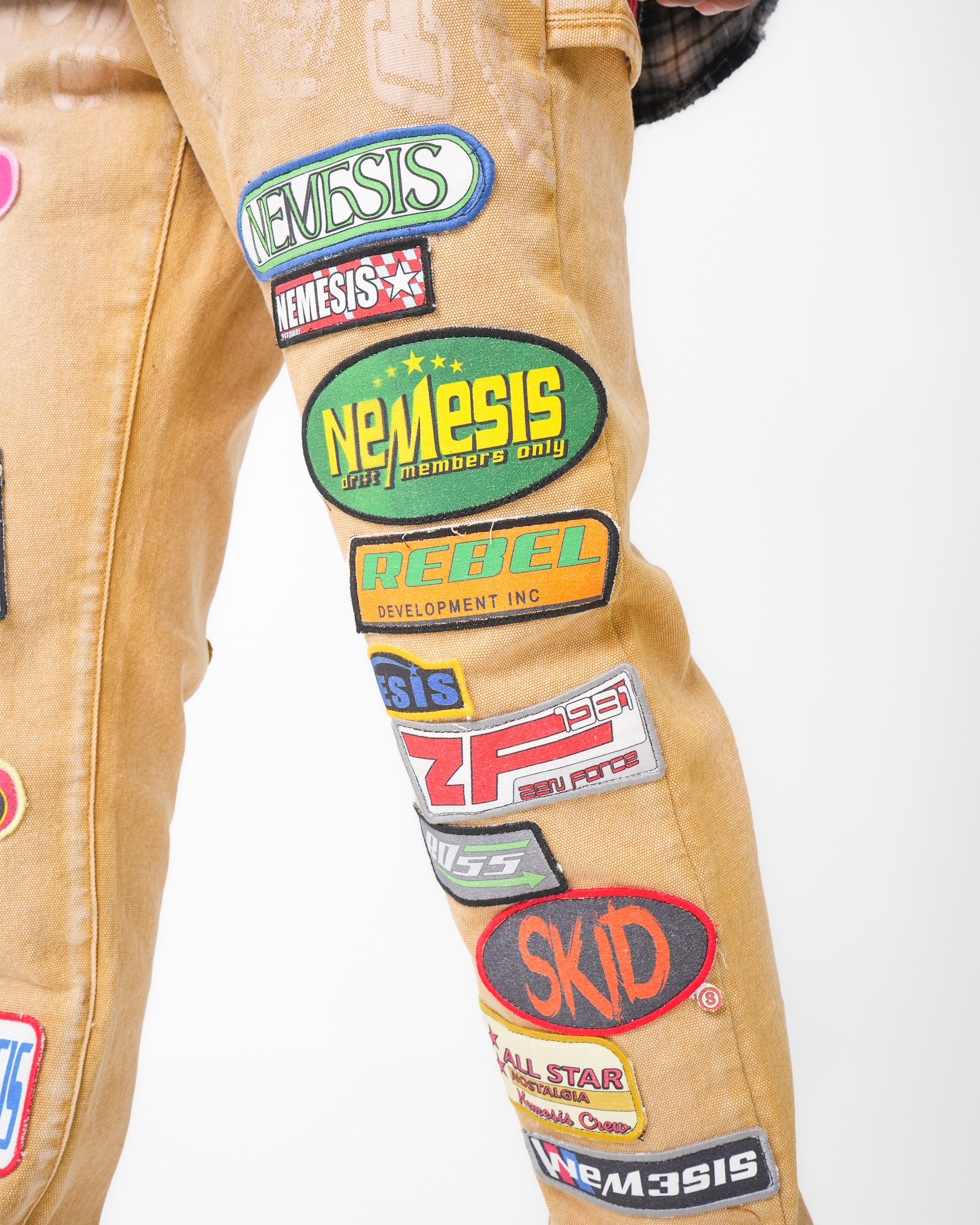 Nemesis Patchwork Circuit Beige Denim