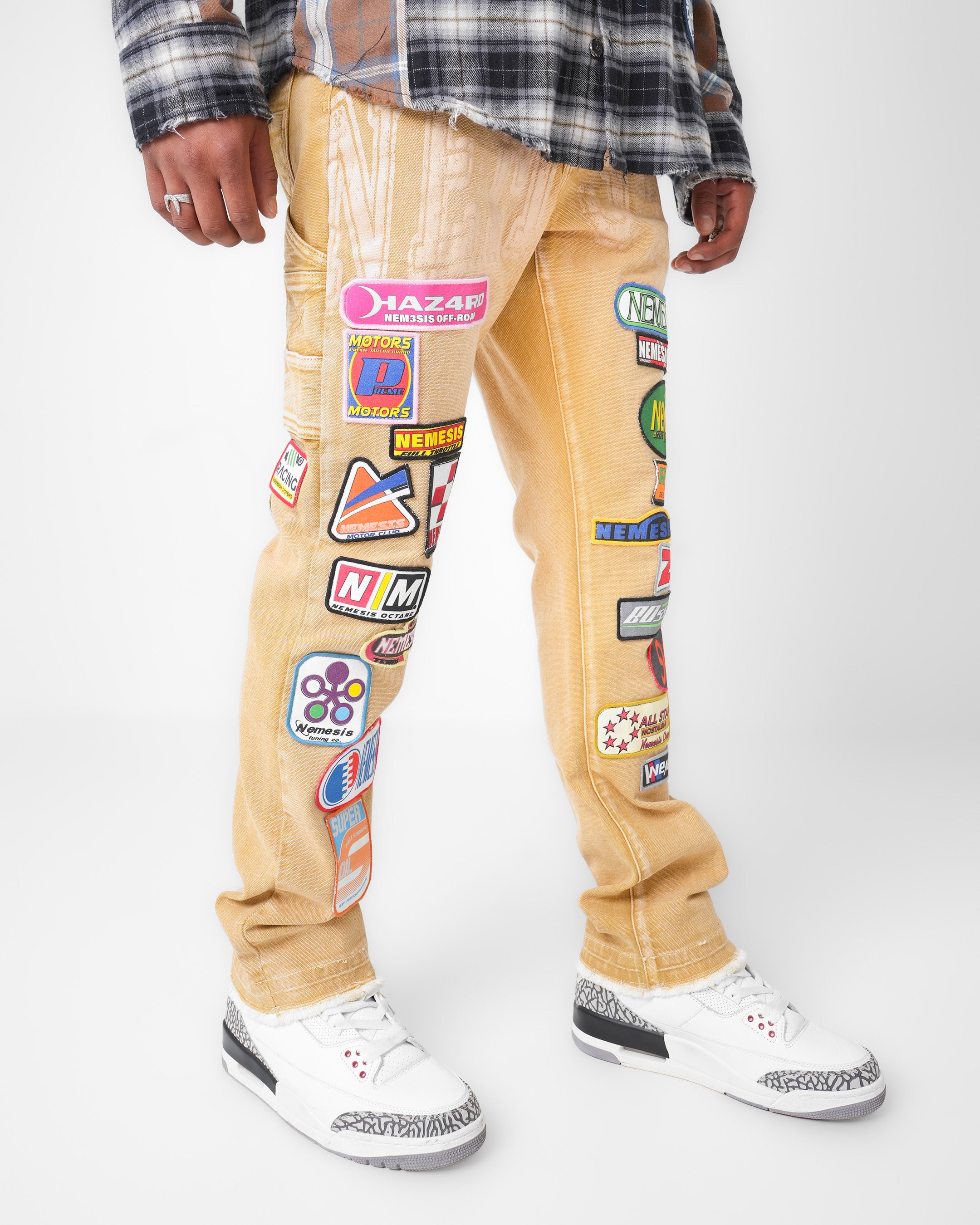 Nemesis Patchwork Circuit Beige Denim