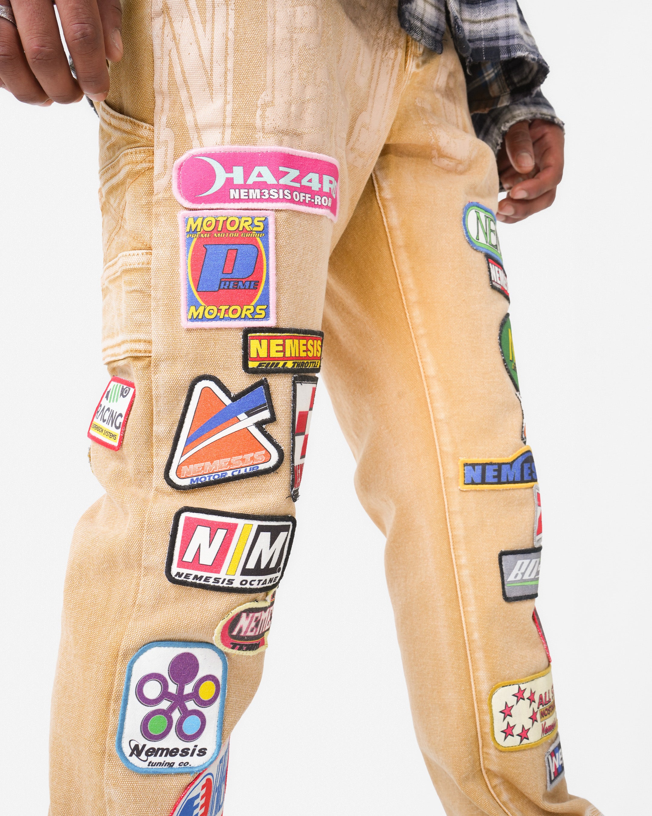 Nemesis Patchwork Circuit Beige Denim
