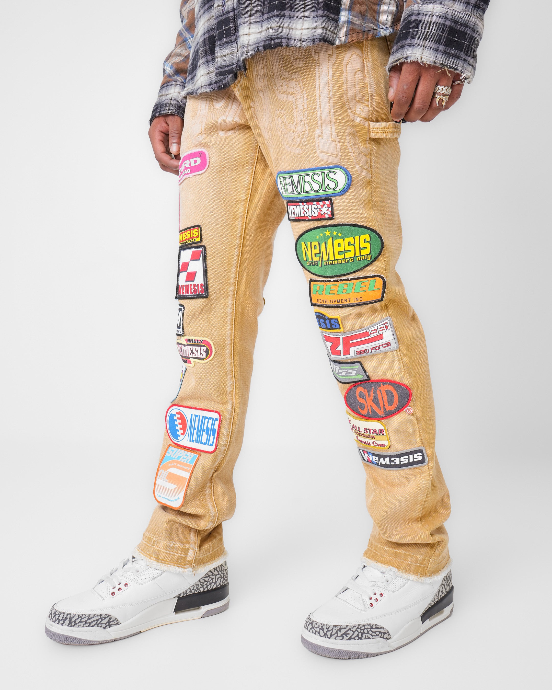 Nemesis Patchwork Circuit Beige Denim