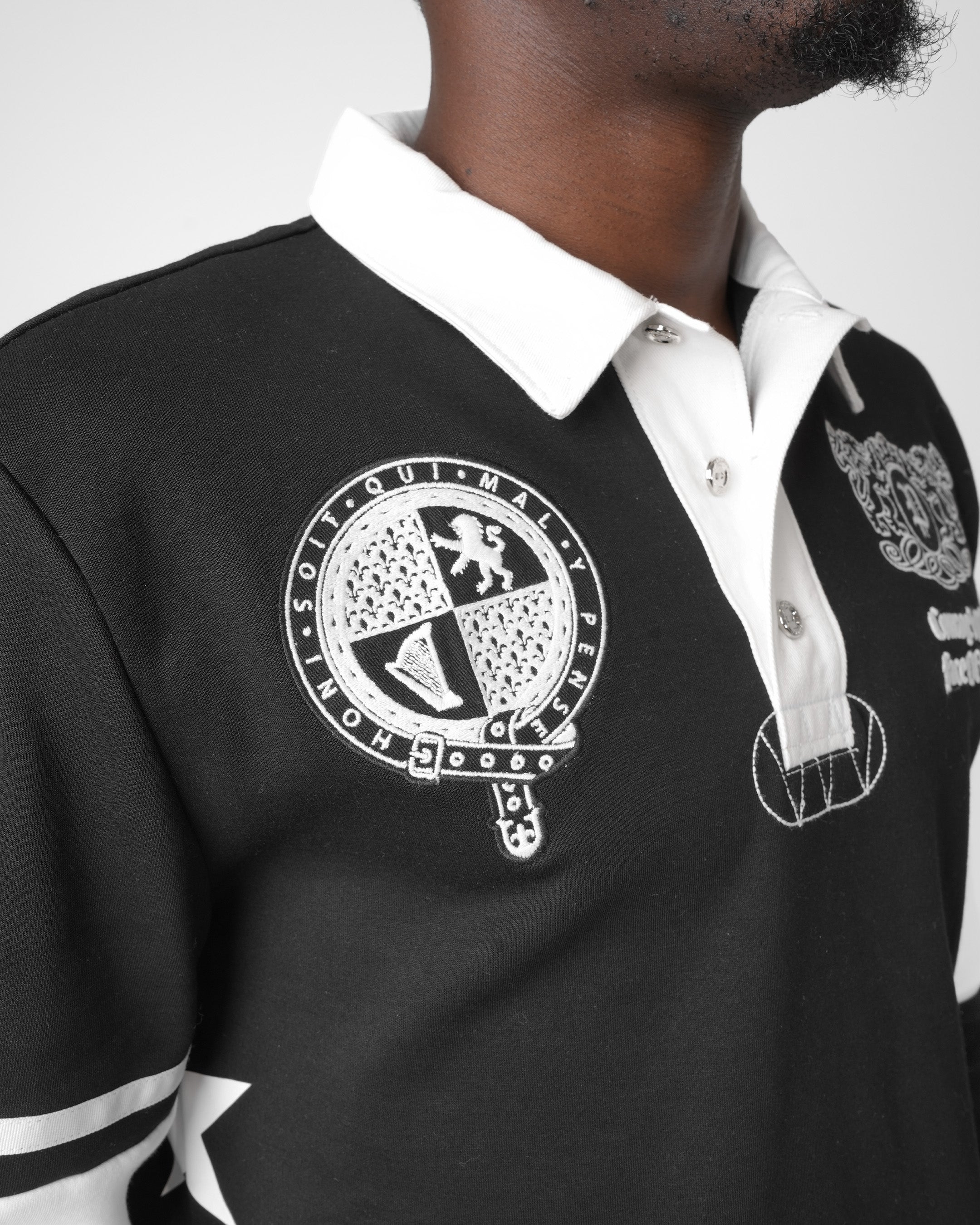 Valor Division Black Long Sleeve Polo