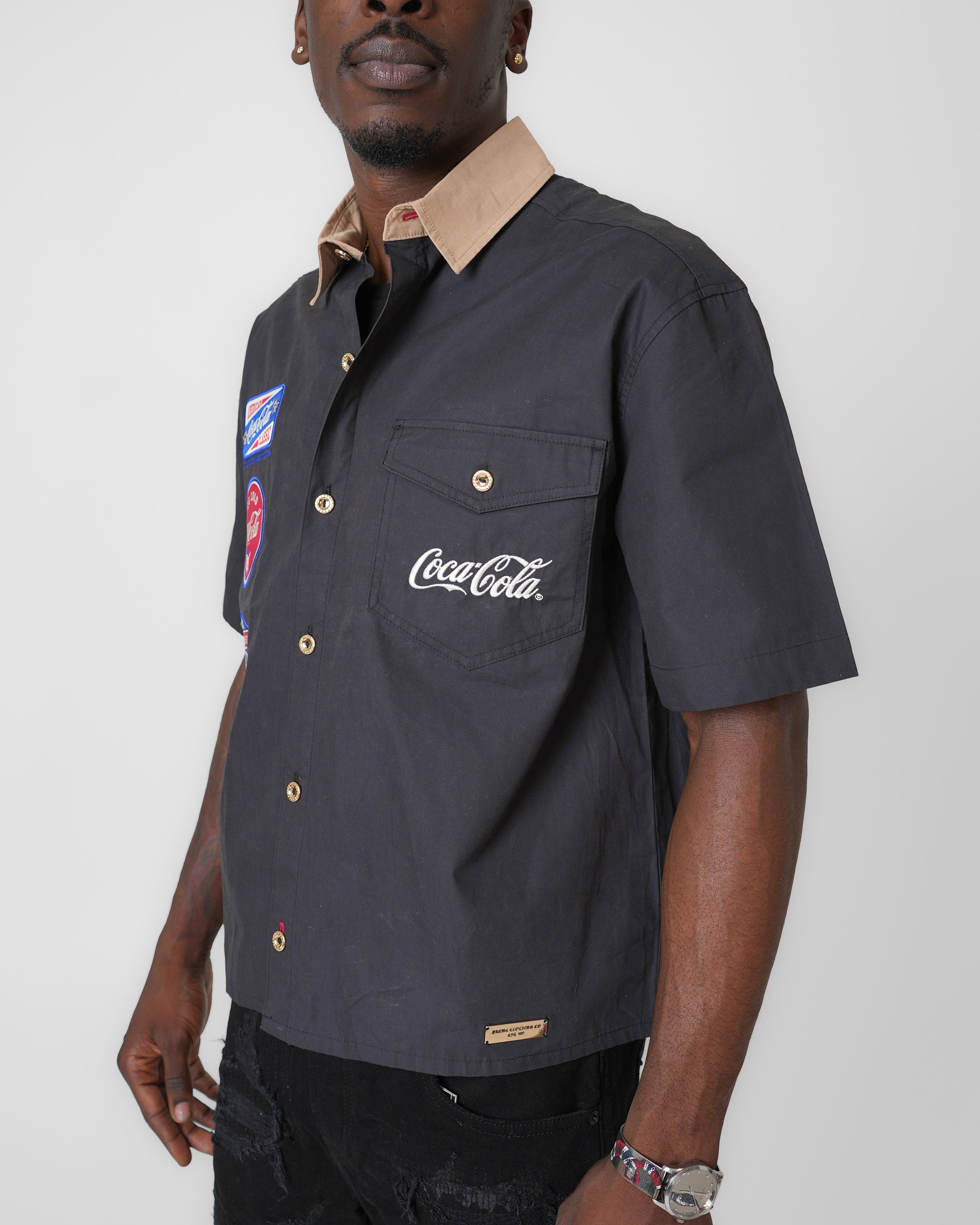 Coca-Cola Old Bodega Black Mechanic Shirt