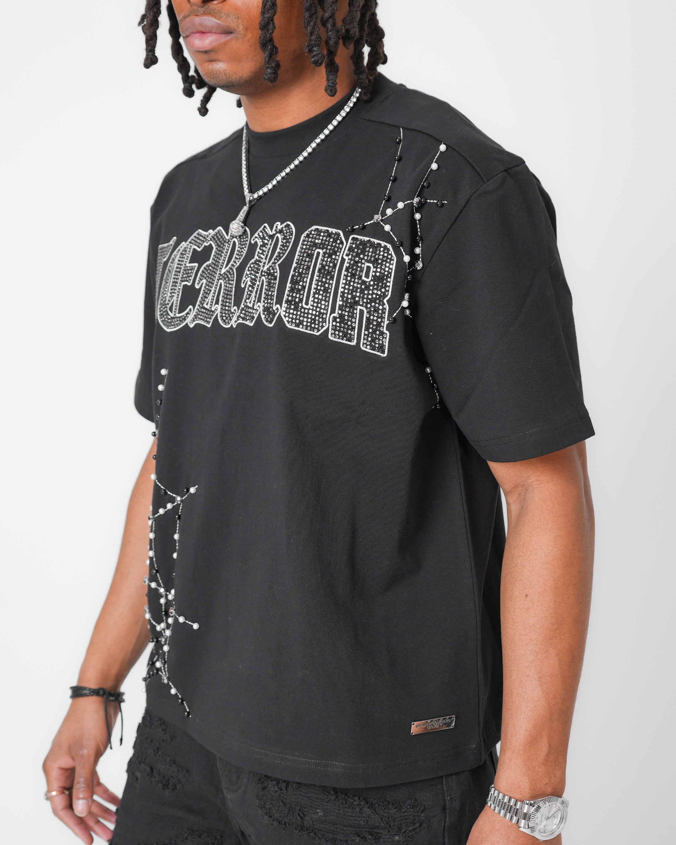 Terror Webbing Crystal Black T-Shirt