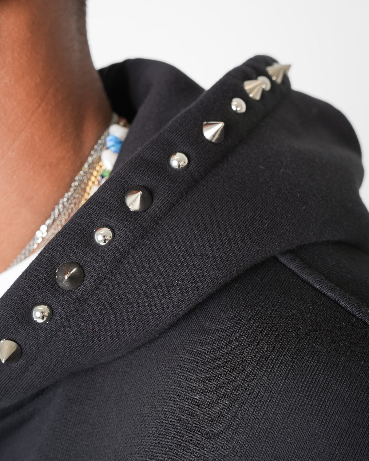 Gothic Cross Chrome Zip Hoodie