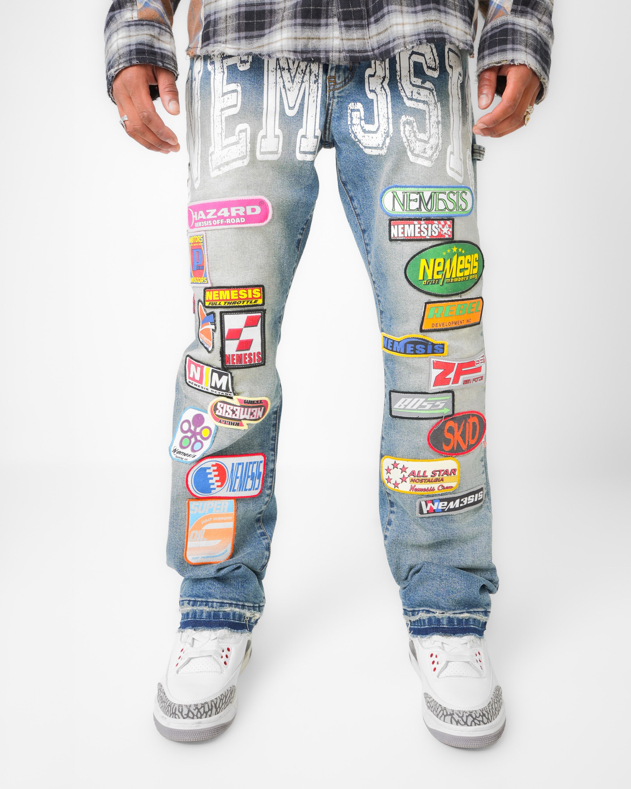 Nemesis Patchwork Circuit Indigo Denim