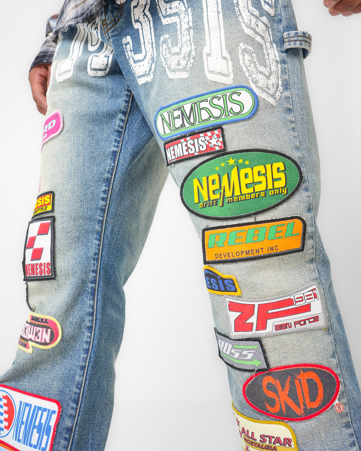 Nemesis Patchwork Circuit Indigo Denim