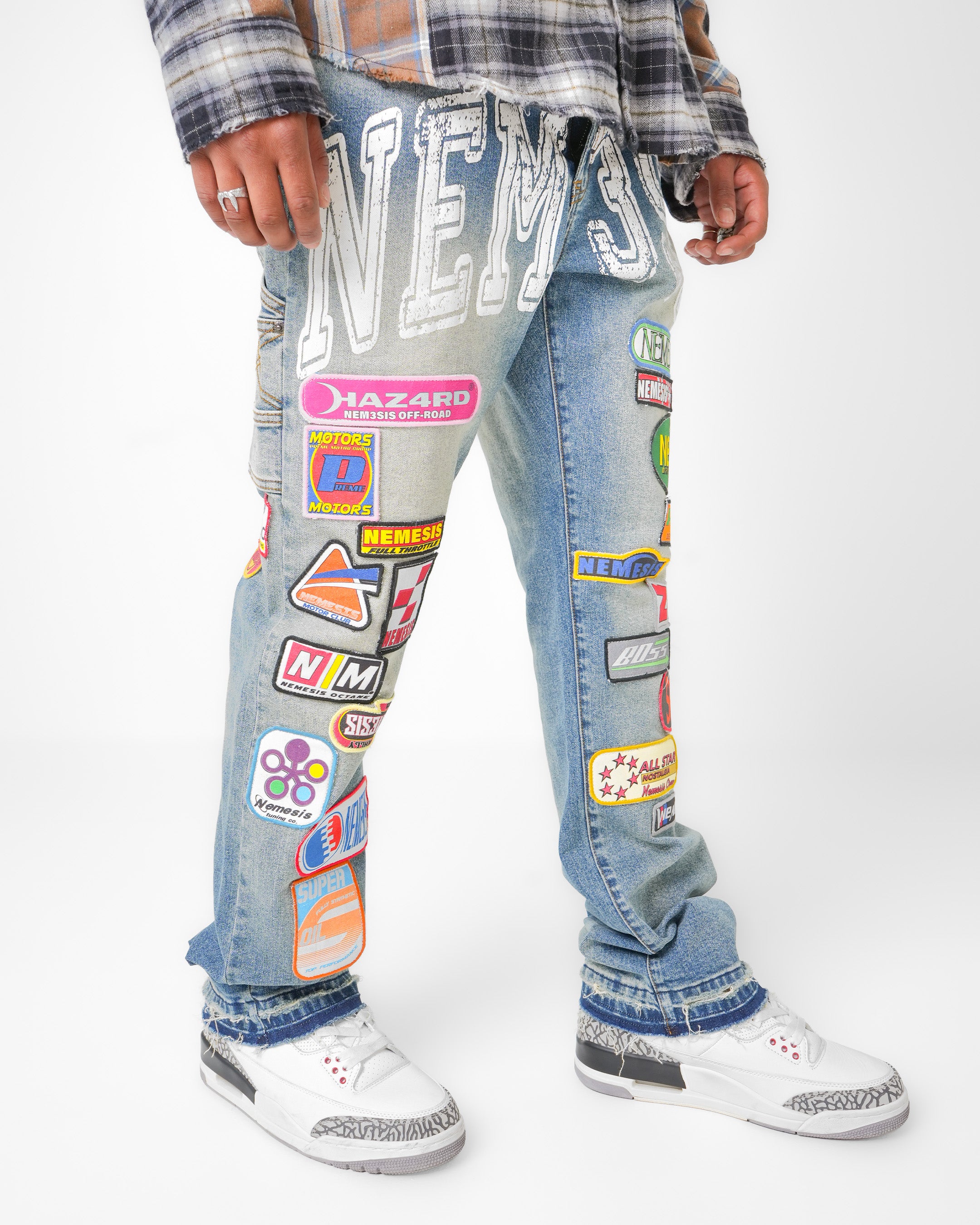 Nemesis Patchwork Circuit Indigo Denim
