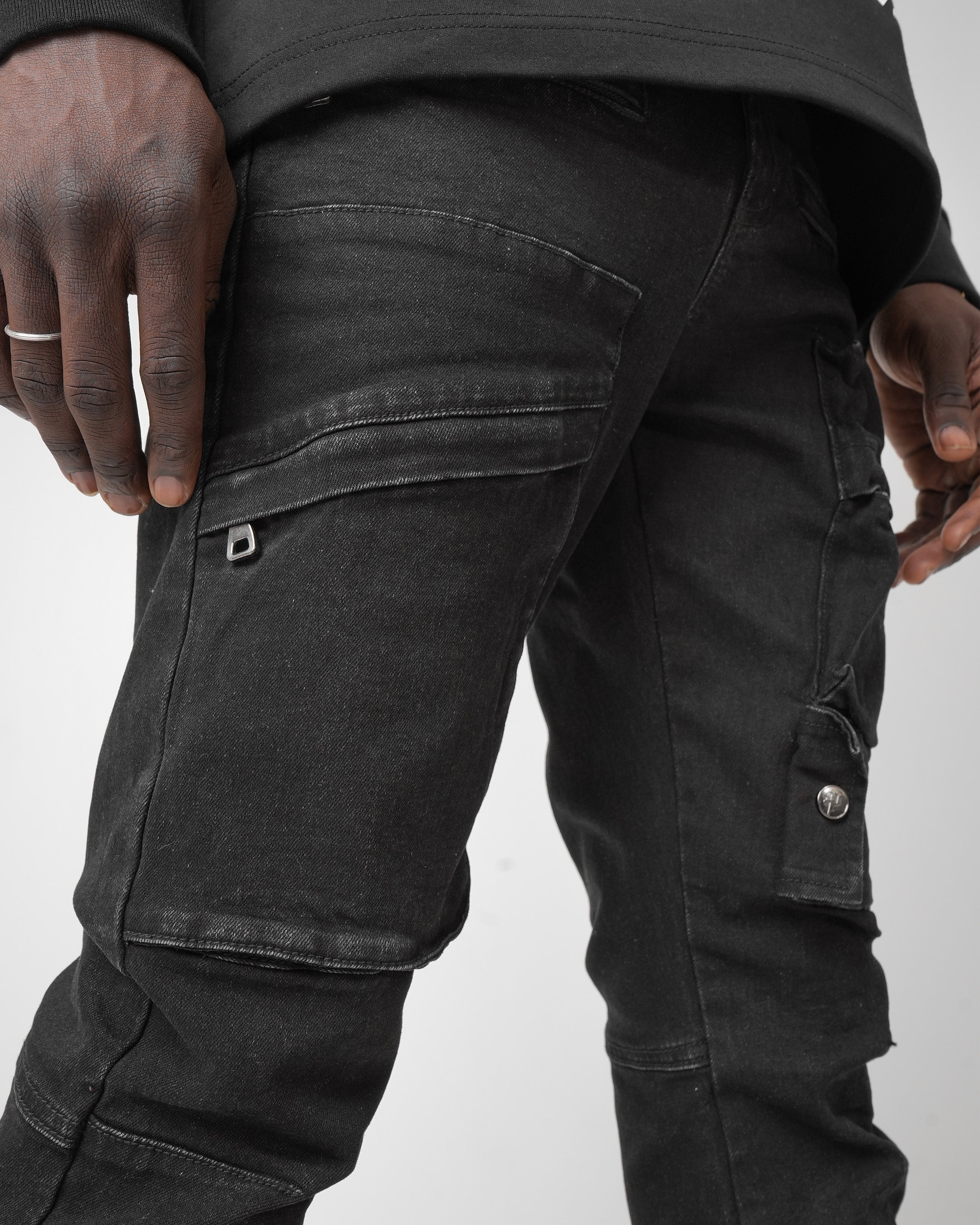 Hardpoint Black Cargo Denim