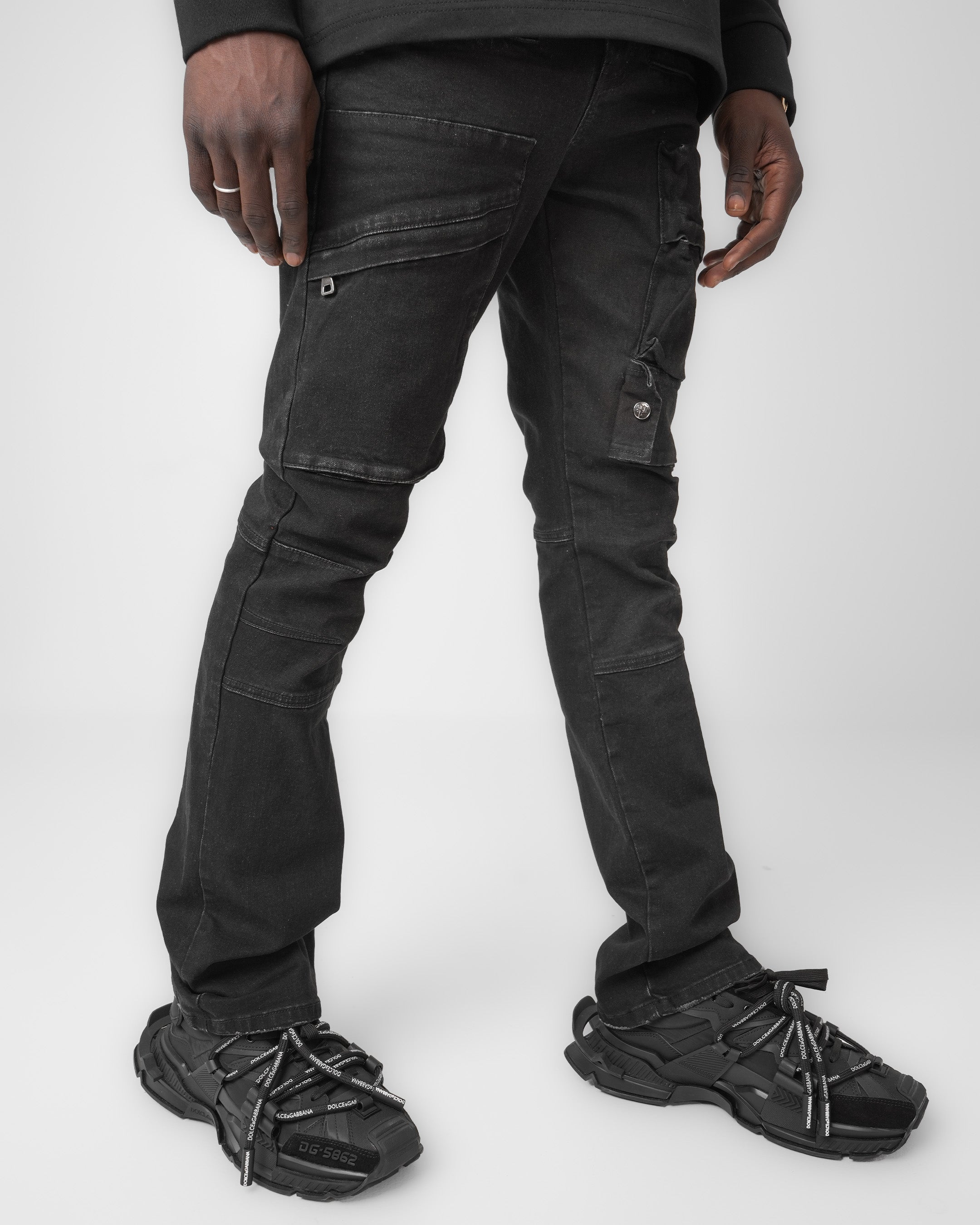 Hardpoint Black Cargo Denim