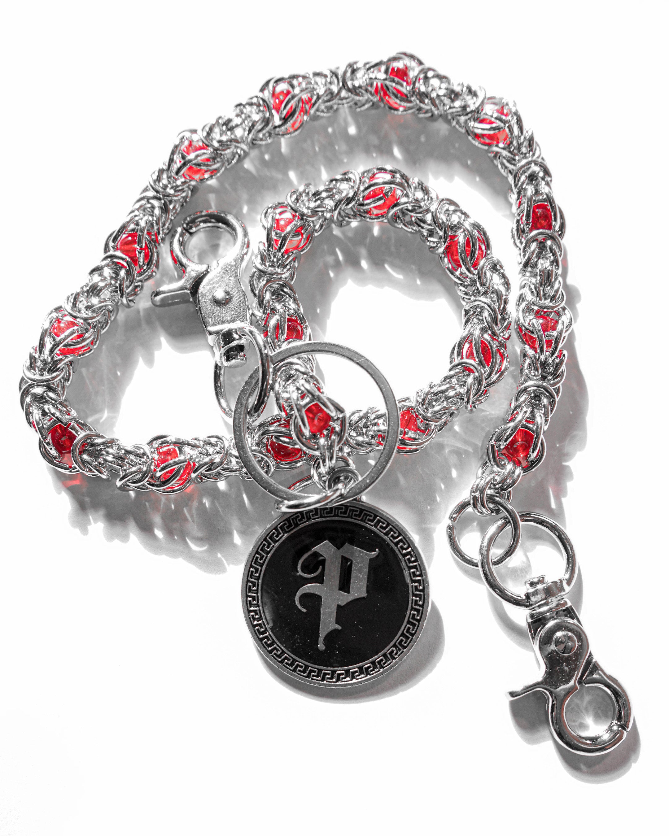 Crimson Coil Denim Chain Accessory